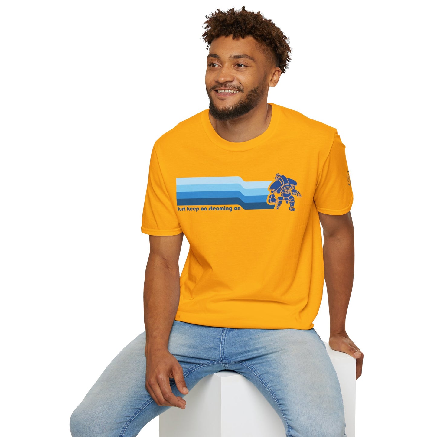 Just Keep On Steaming On - Steam Jack - Unisex Softstyle T-Shirt