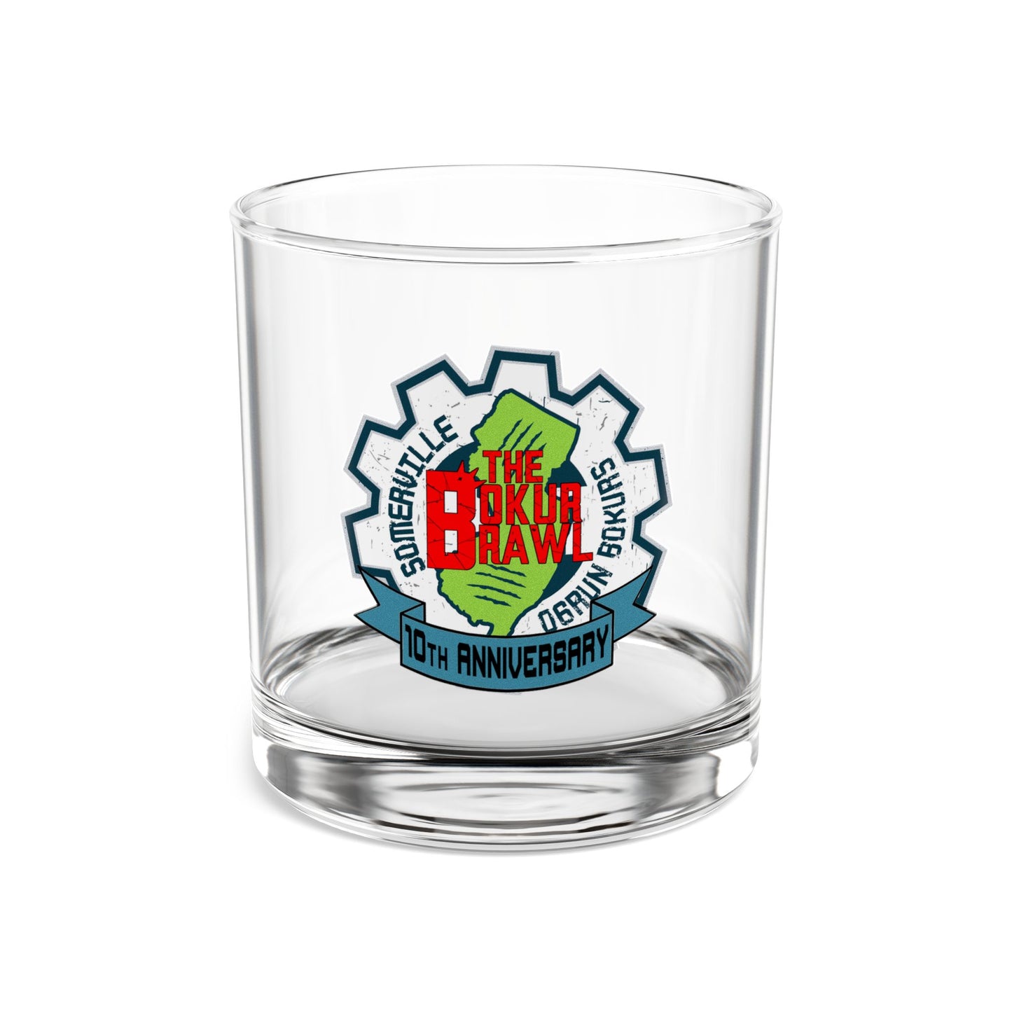 Bokur Brawl 10th Anniversary - 10oz Rocks Glass - Whiskey Glass