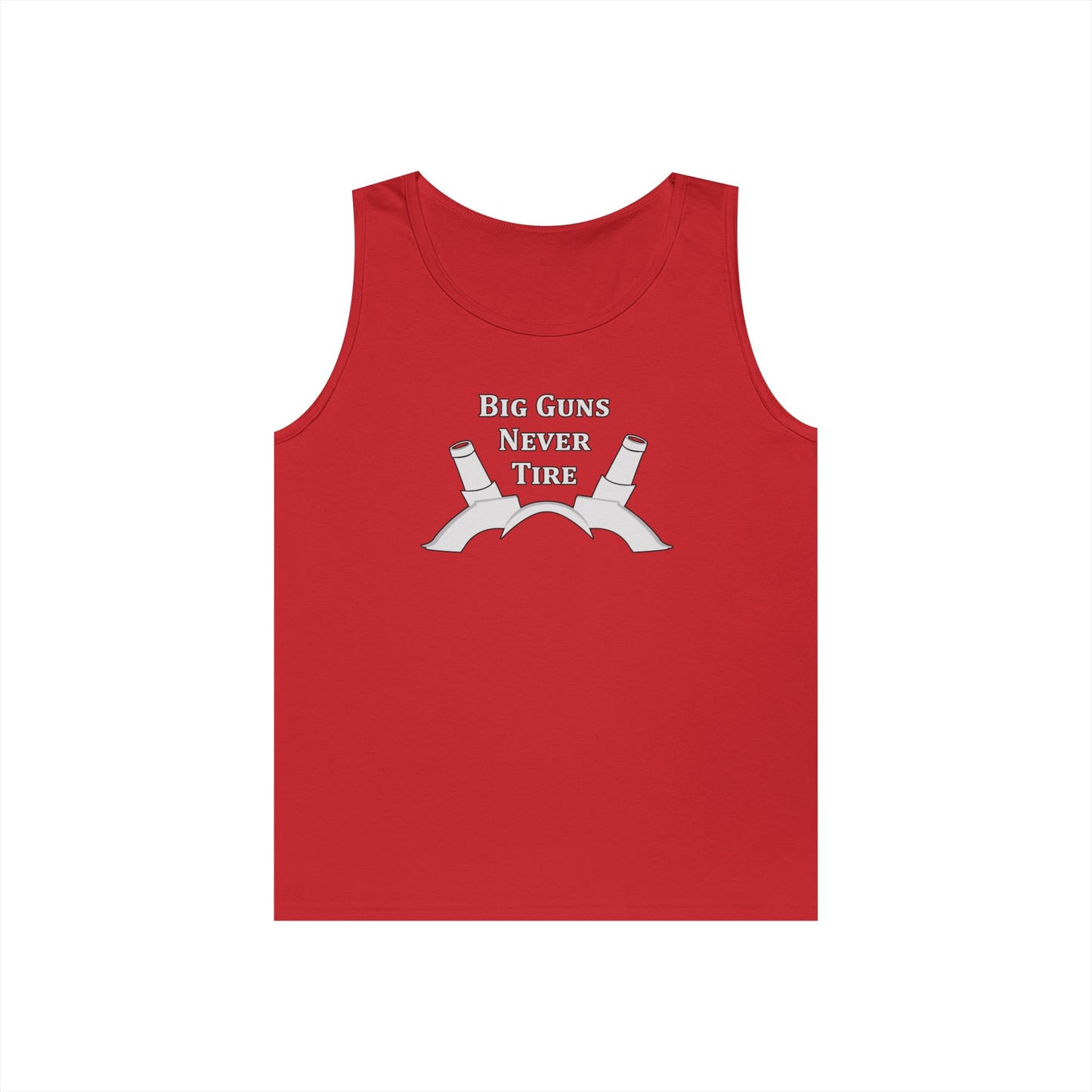 Only In Death - Unisex Cotton Tank Top - Big Guns Never Tire, Funny Gift for Gym Lovers, Wargamers, Miniature Wargaming, Summer Wear, Workout Apparel, Casual Tank