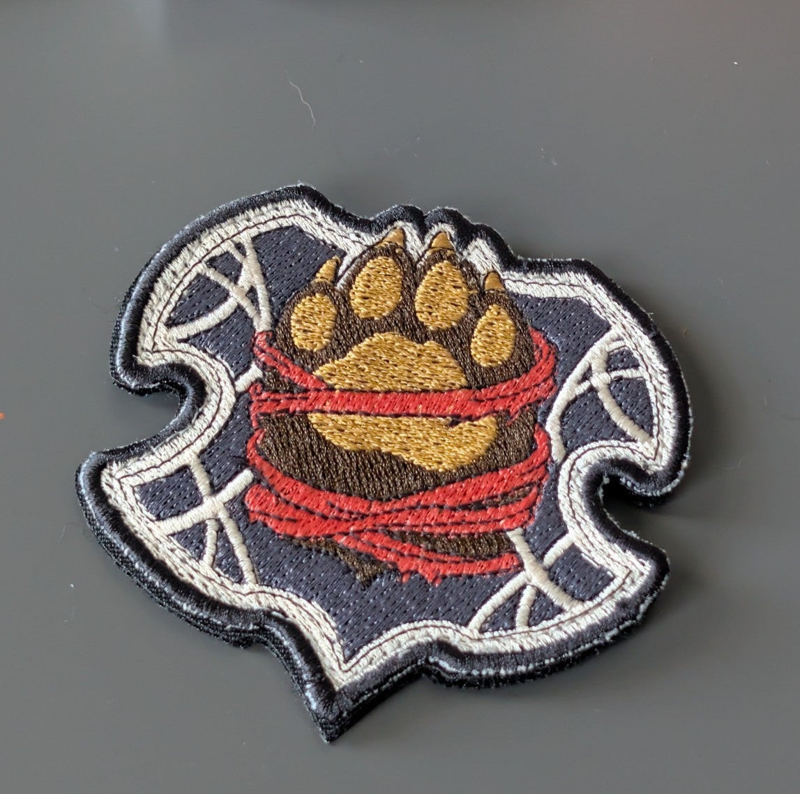 "Ol' Dumbrey" Bear Paw Shield Embroidered Morale Patch | 4" Hook & Loop
