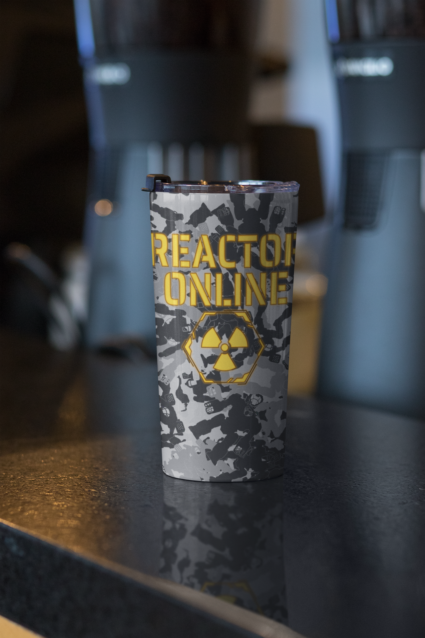 Tactical Mecha Urban Camo 20oz Tumbler | Sci-Fi Gamer Drinkware