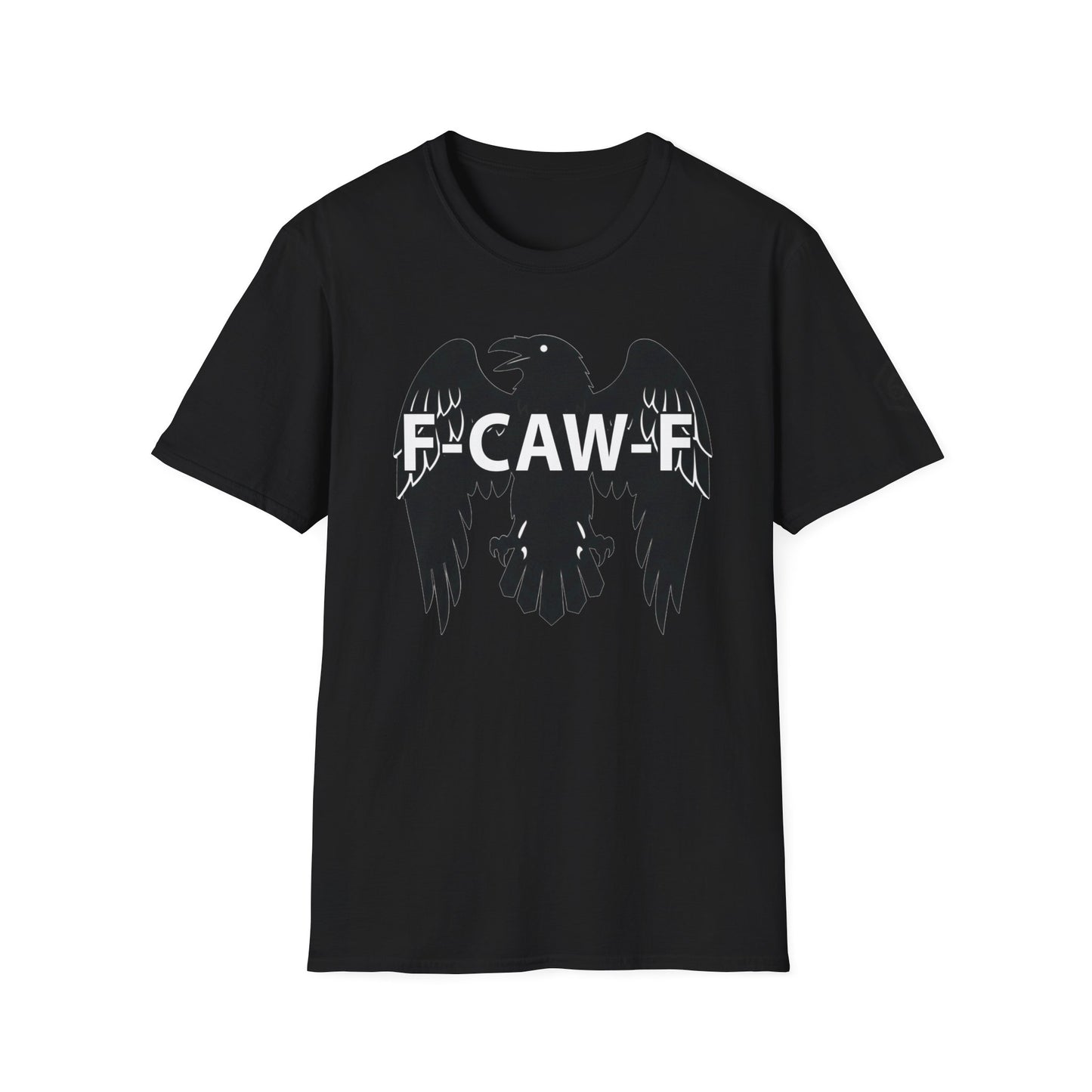 Sarcastic F-Caw-F Raven T-Shirt | Funny Crow Graphic Tee | Gothic Bird Emblem Shirt
