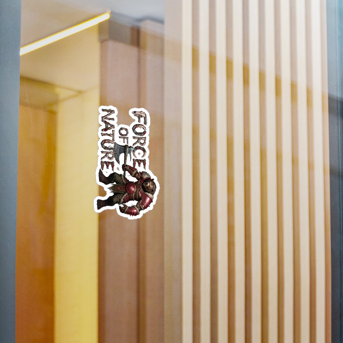 Vinyl Decal Force of Nature Bear Warrior Sticker