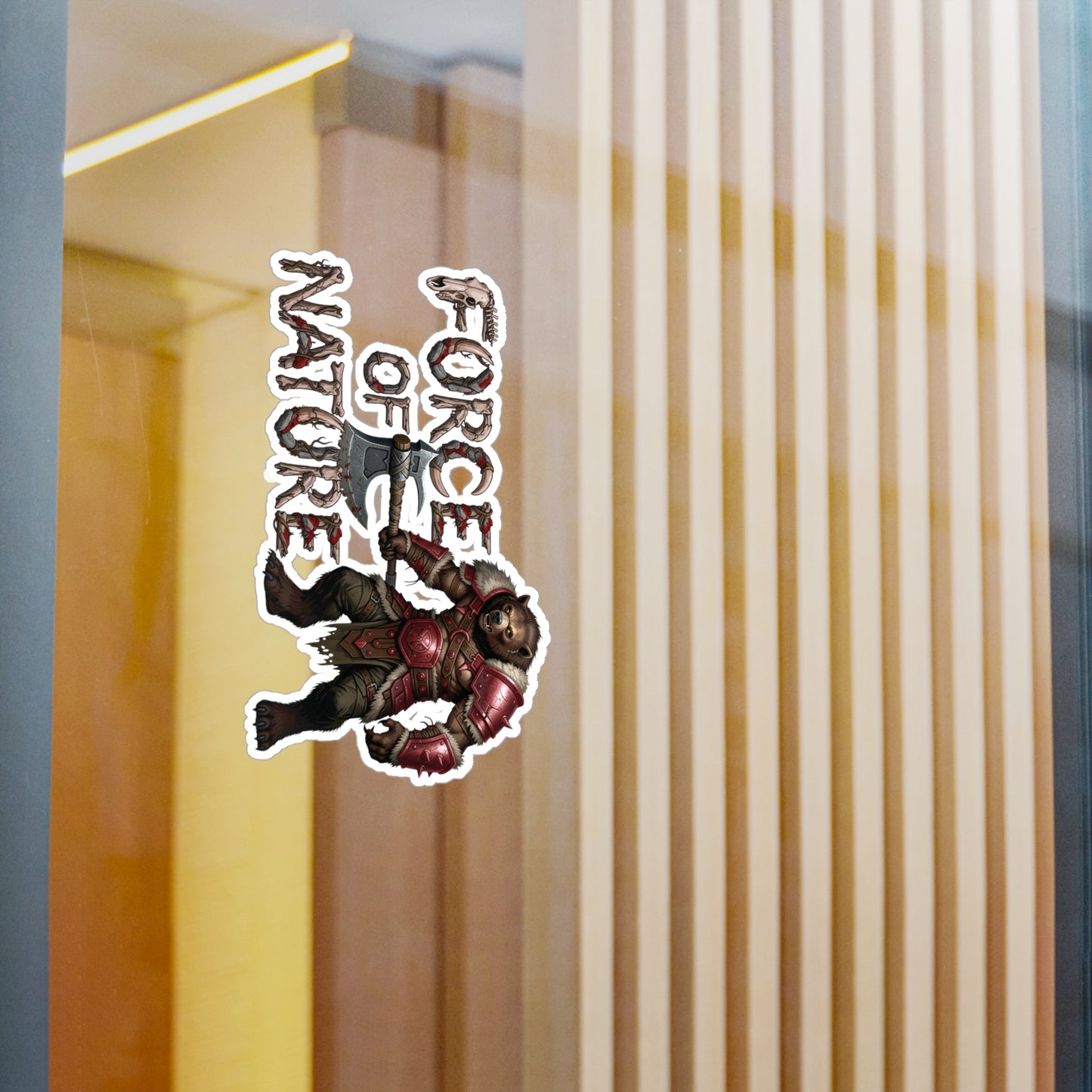 Vinyl Decal Force of Nature Bear Warrior Sticker