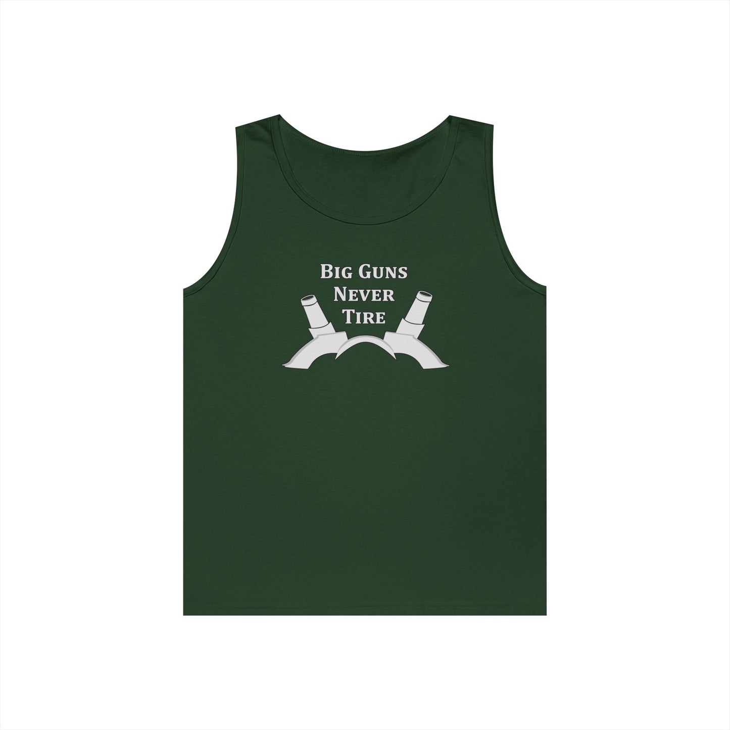 Only In Death - Unisex Cotton Tank Top - Big Guns Never Tire, Funny Gift for Gym Lovers, Wargamers, Miniature Wargaming, Summer Wear, Workout Apparel, Casual Tank