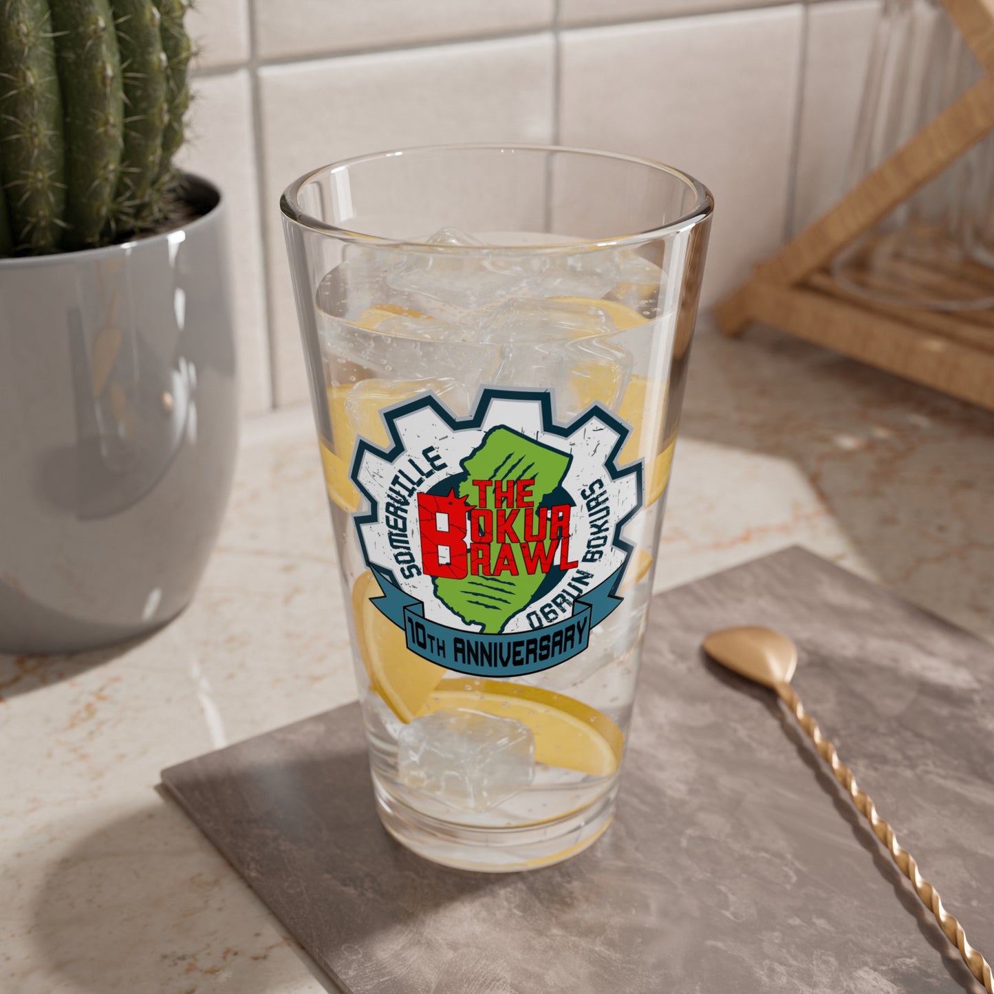 Bokur Brawl 10th Anniversary Pint Glass