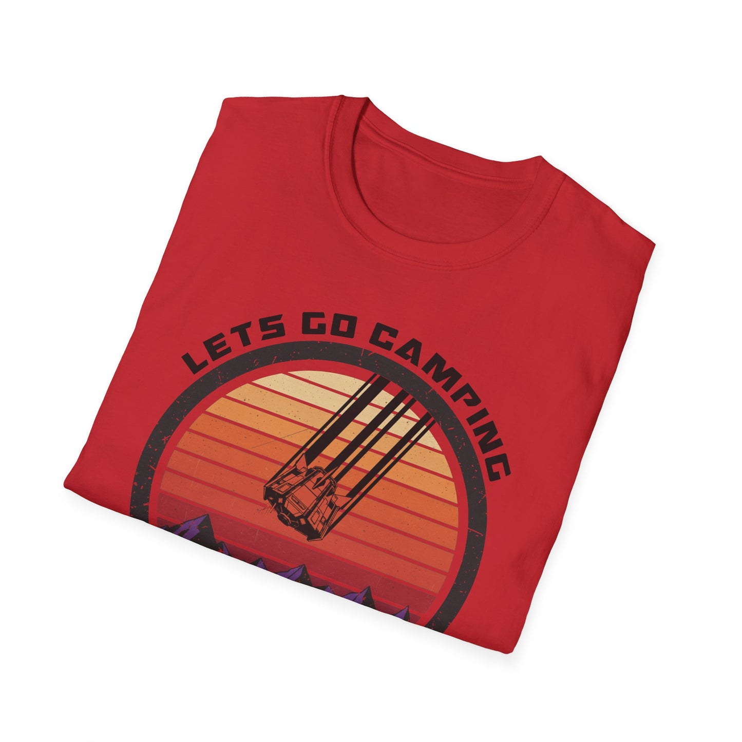Retro Lets Go Camping Space Drop Pod Unisex T-Shirt