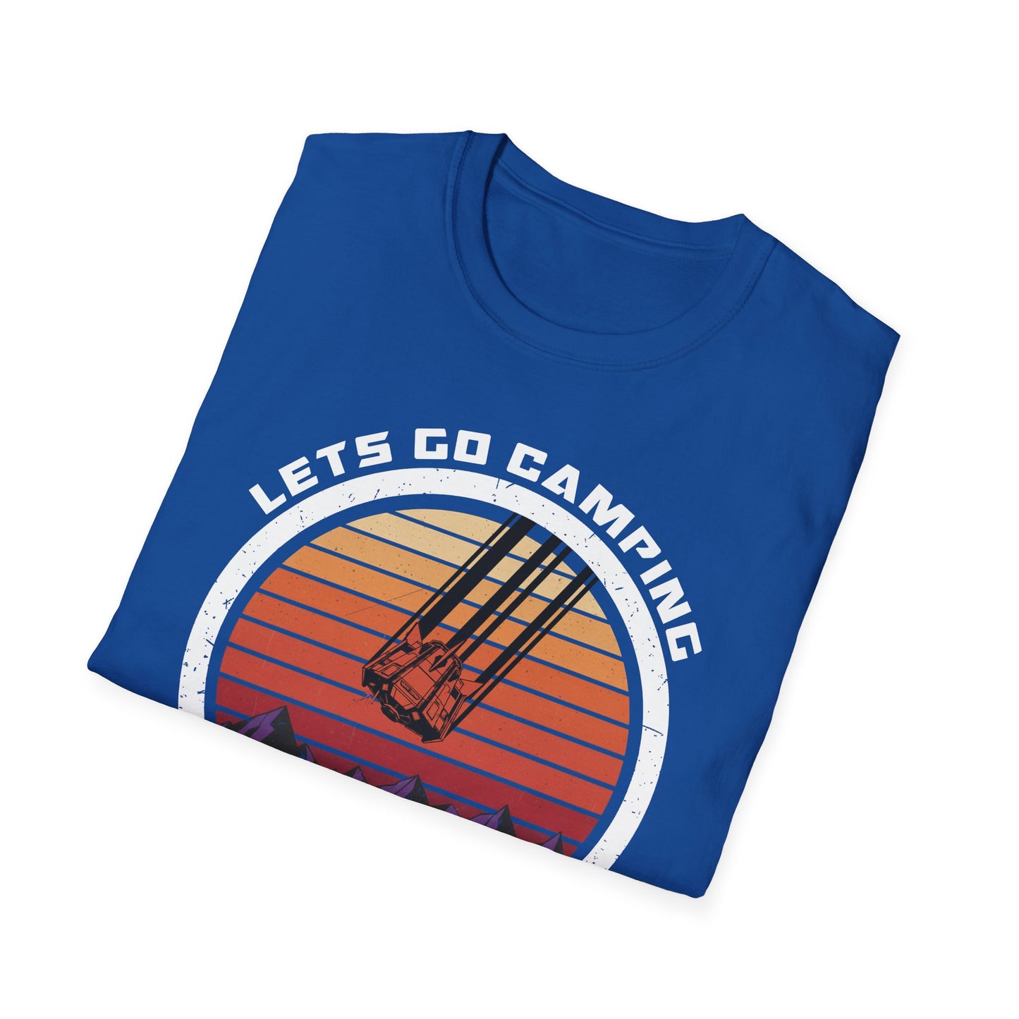 Retro Lets Go Camping Space Drop Pod Unisex T-Shirt