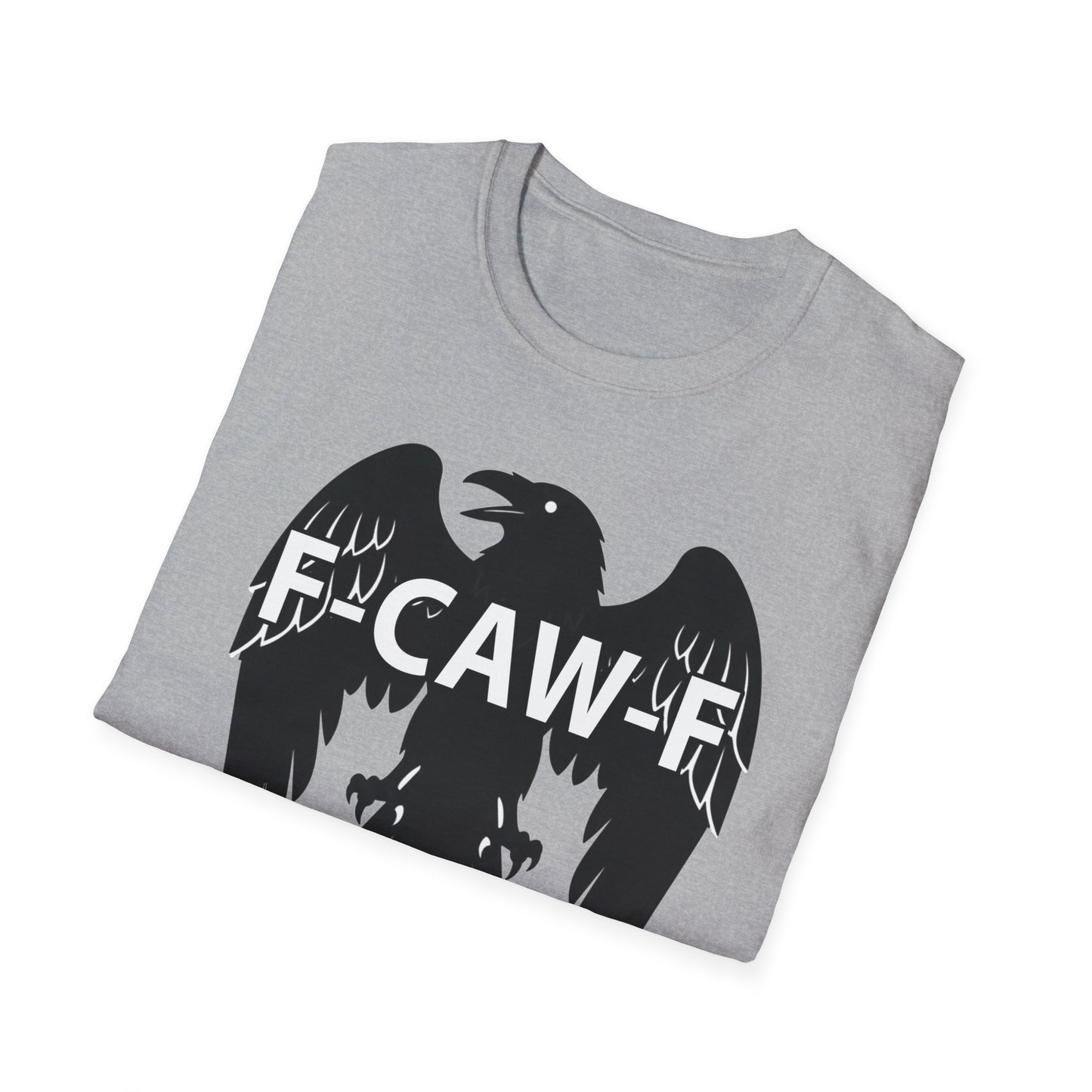 Sarcastic F-Caw-F Raven T-Shirt | Funny Crow Graphic Tee | Gothic Bird Emblem Shirt