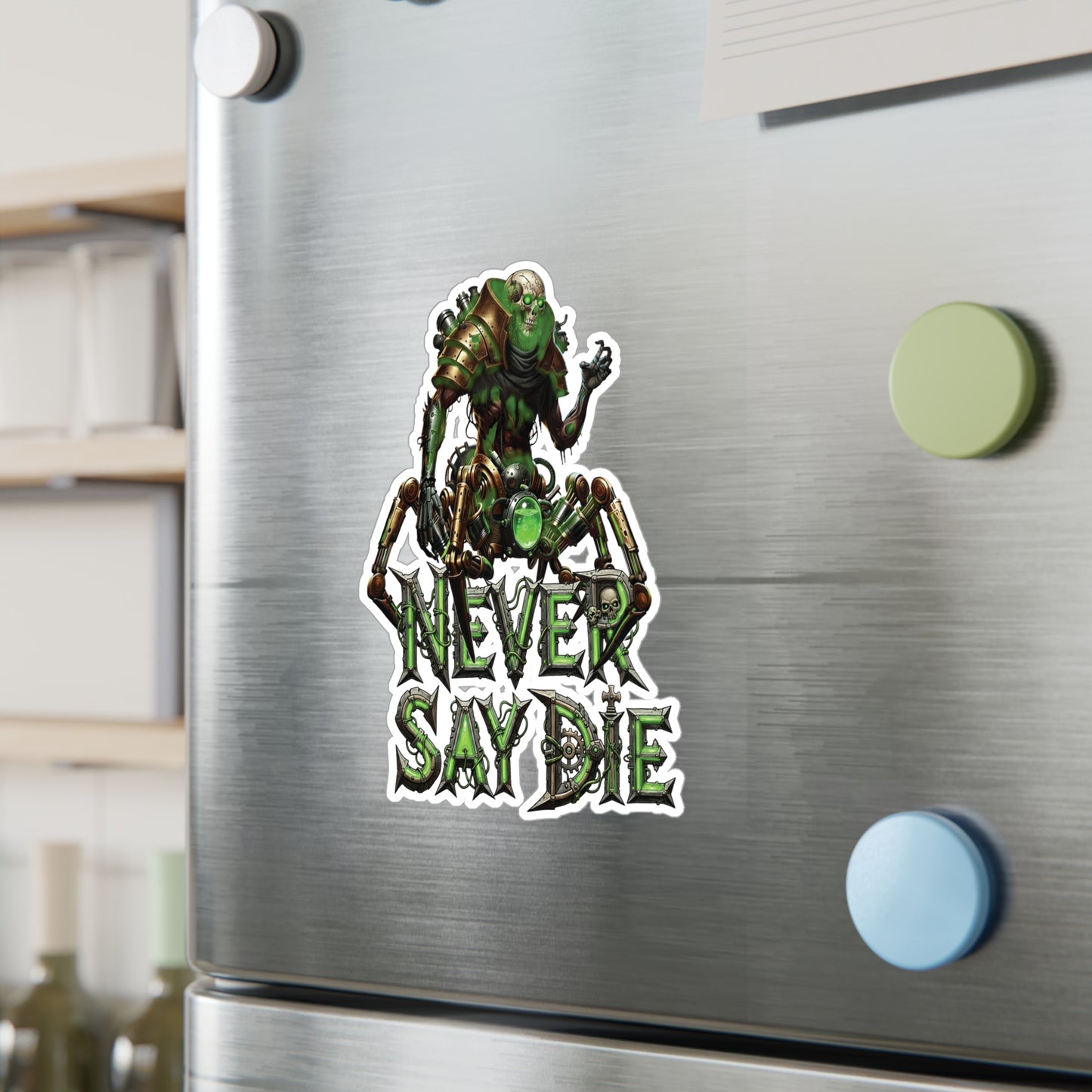 Vinyl Decal Never Say Die Necro Spider Sticker