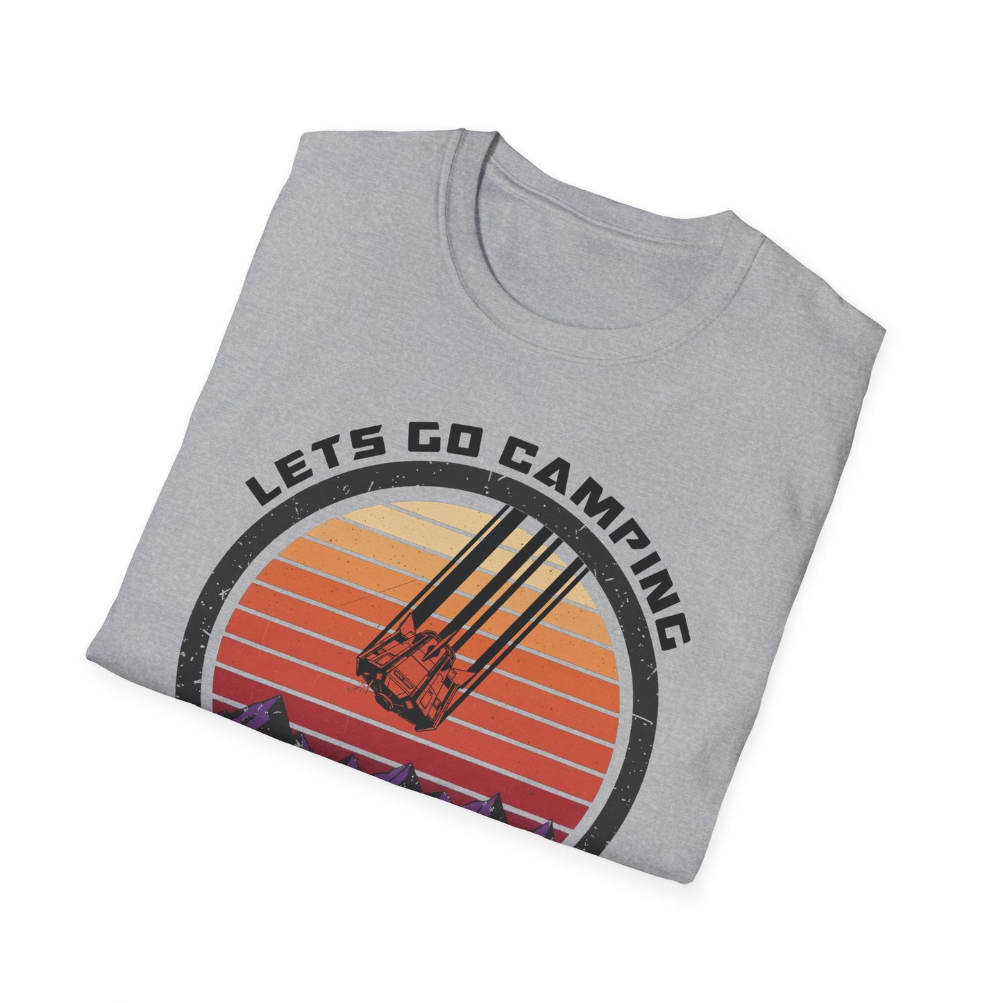 Retro Lets Go Camping Space Drop Pod Unisex T-Shirt