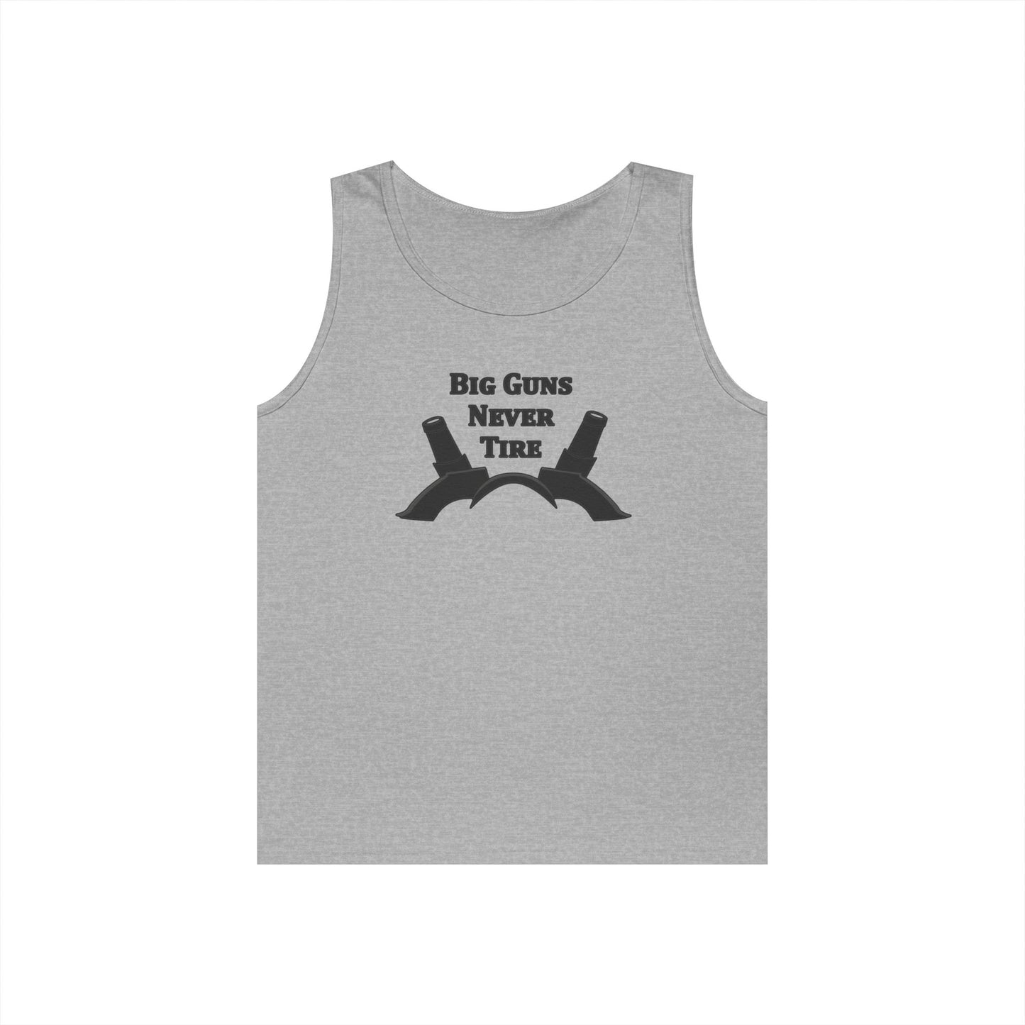 Only In Death - Unisex Cotton Tank Top - Big Guns Never Tire, Funny Gift for Gym Lovers, Wargamers, Miniature Wargaming, Summer Wear, Workout Apparel, Casual Tank