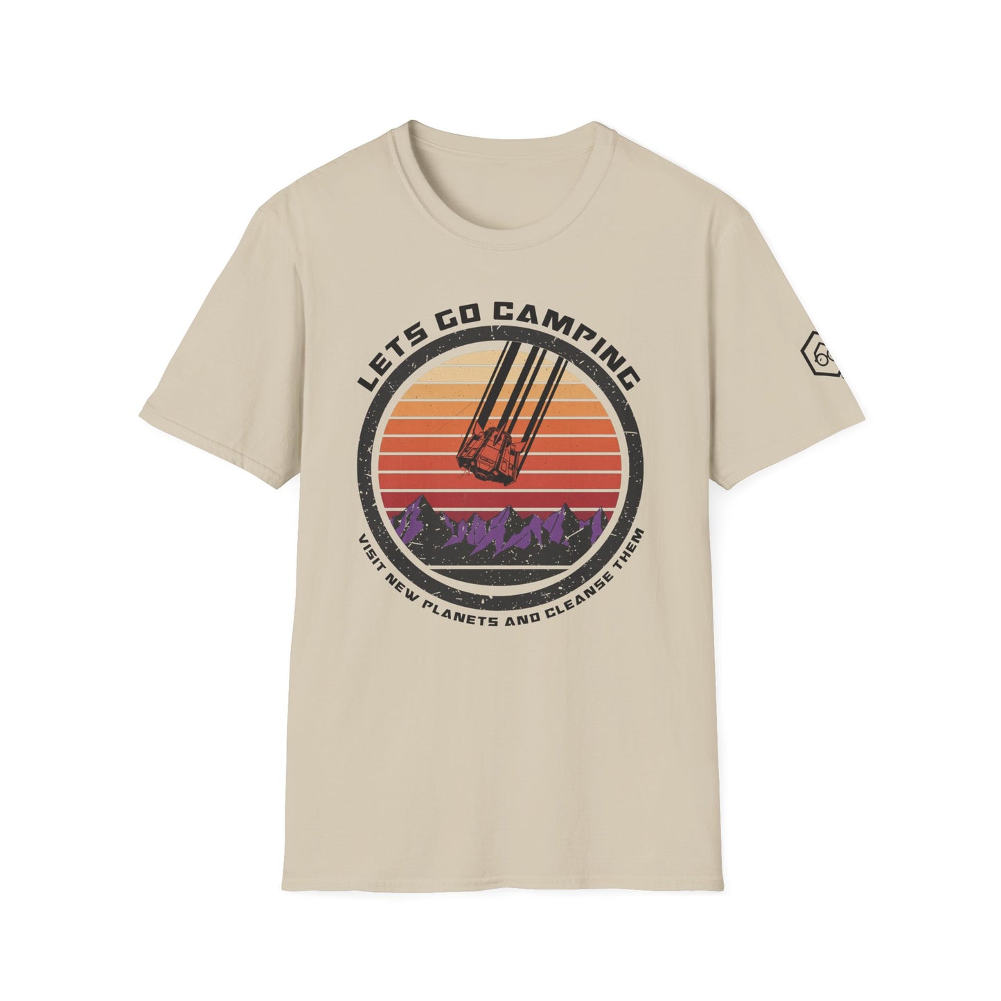Retro Lets Go Camping Space Drop Pod Unisex T-Shirt