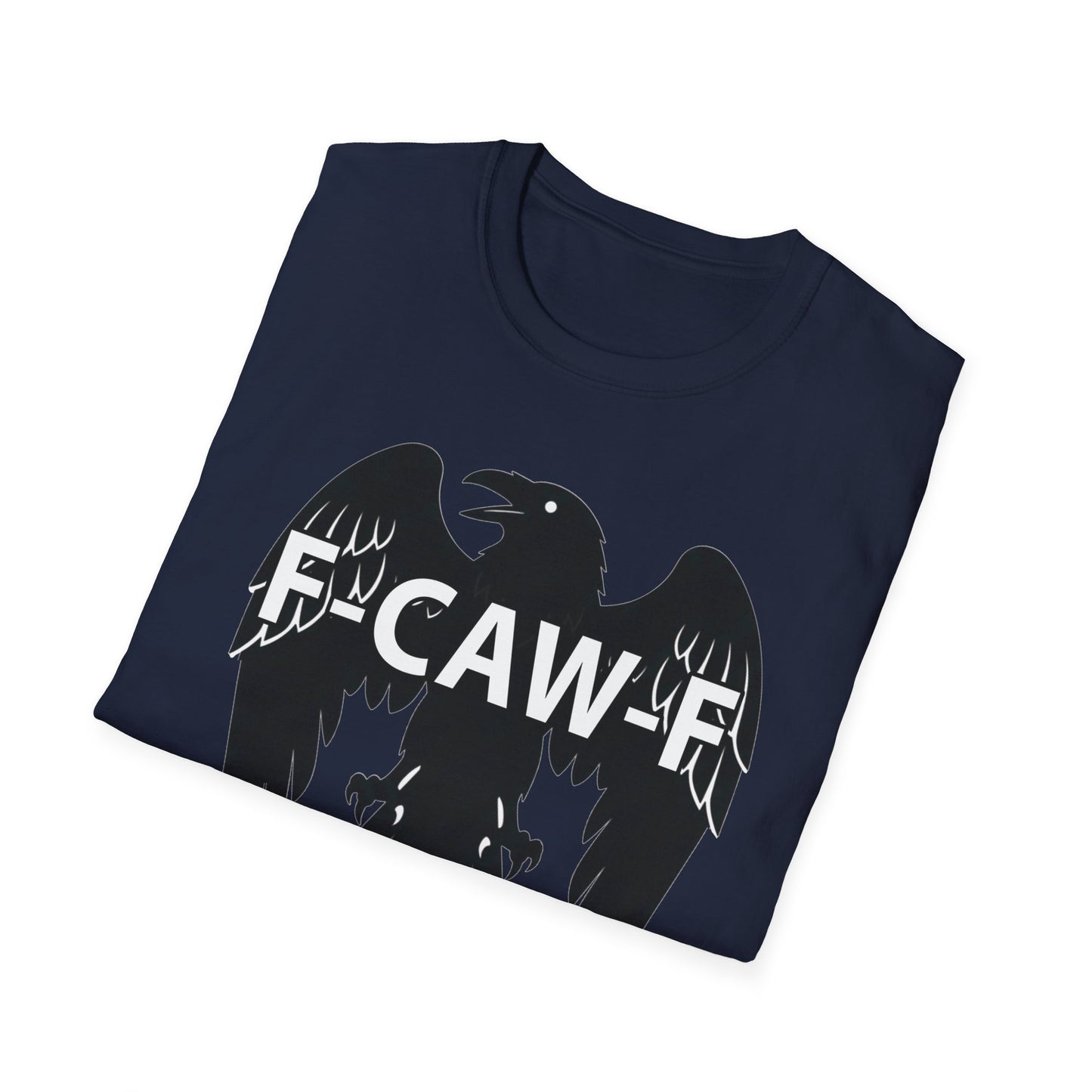Sarcastic F-Caw-F Raven T-Shirt | Funny Crow Graphic Tee | Gothic Bird Emblem Shirt