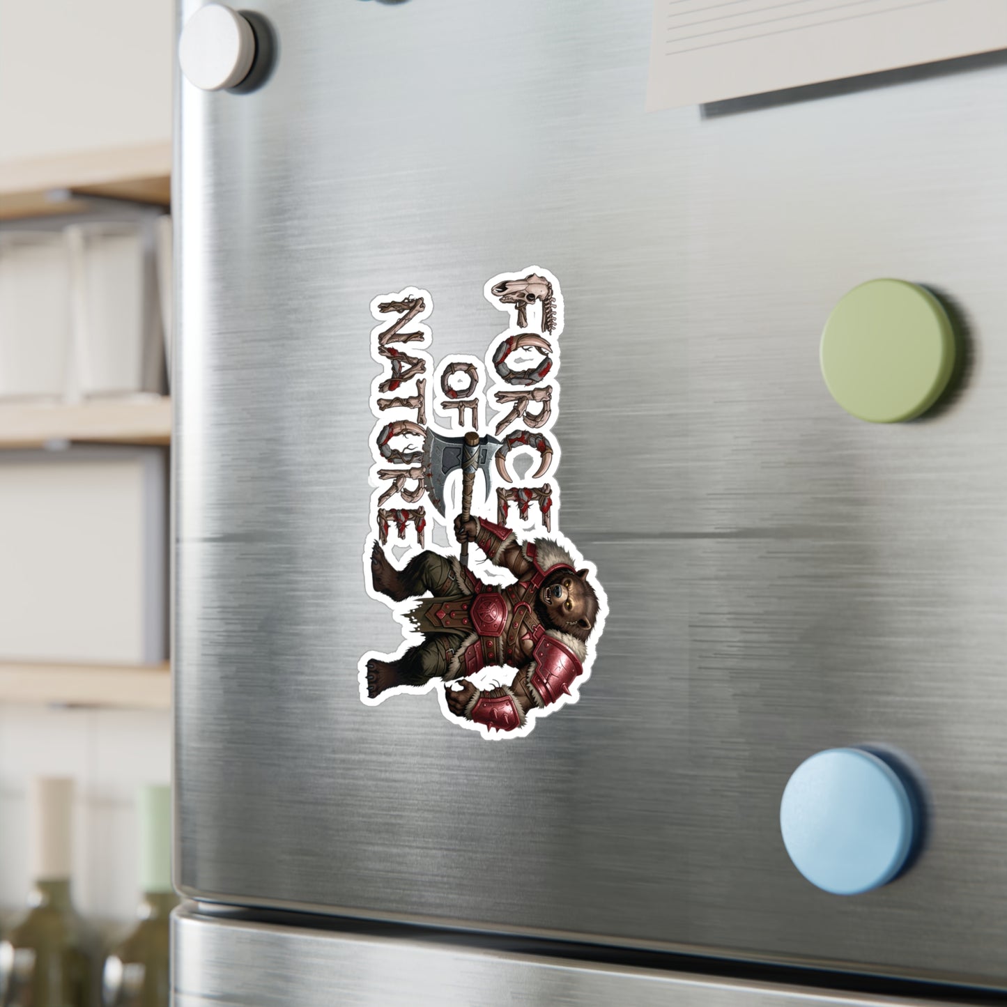 Vinyl Decal Force of Nature Bear Warrior Sticker