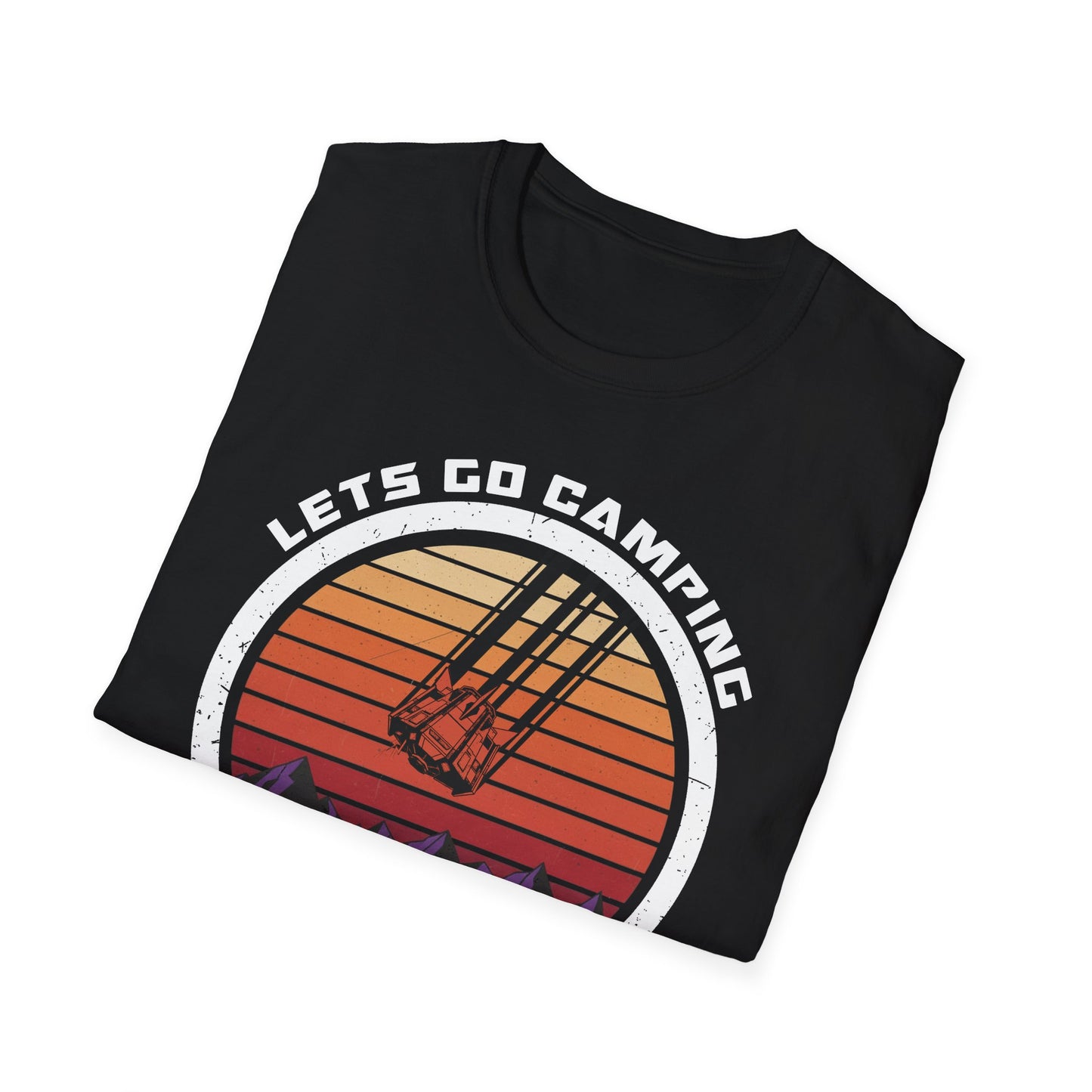 Retro Lets Go Camping Space Drop Pod Unisex T-Shirt