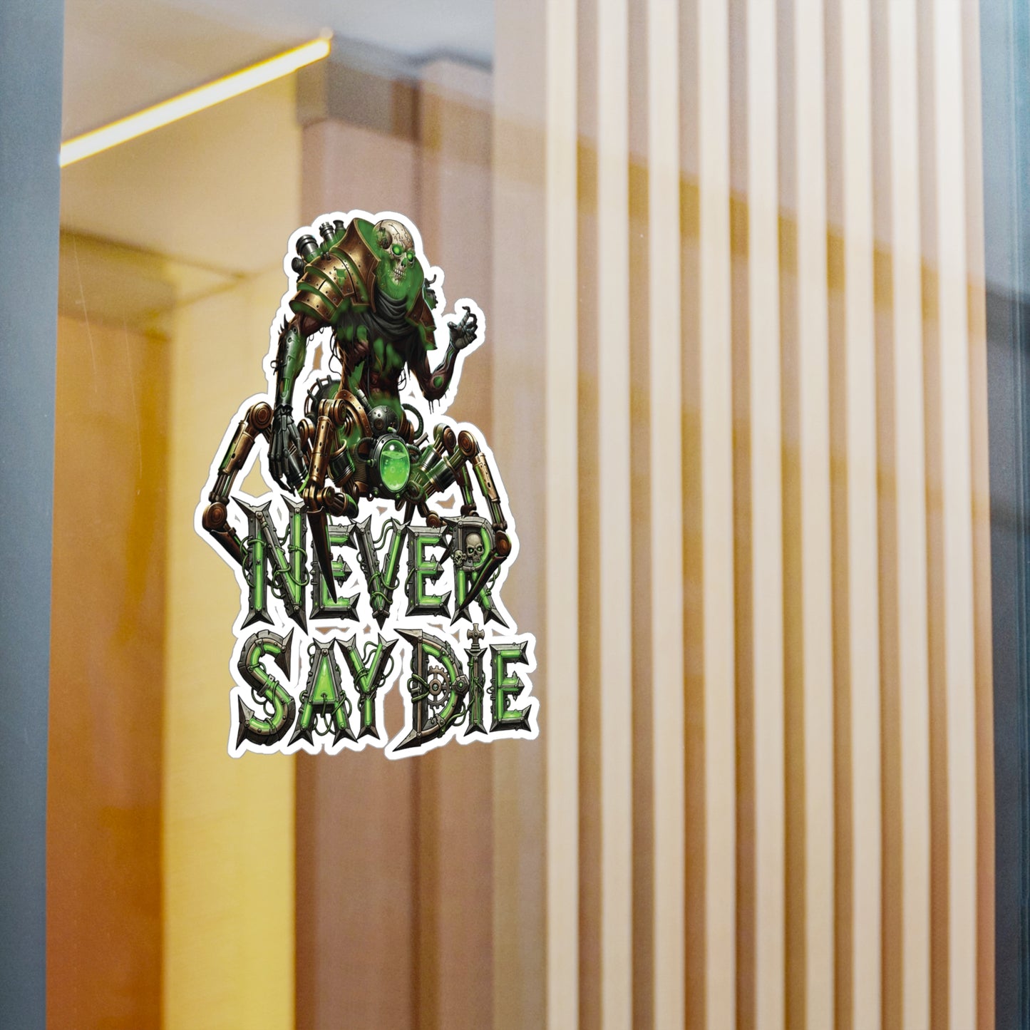 Vinyl Decal Never Say Die Necro Spider Sticker