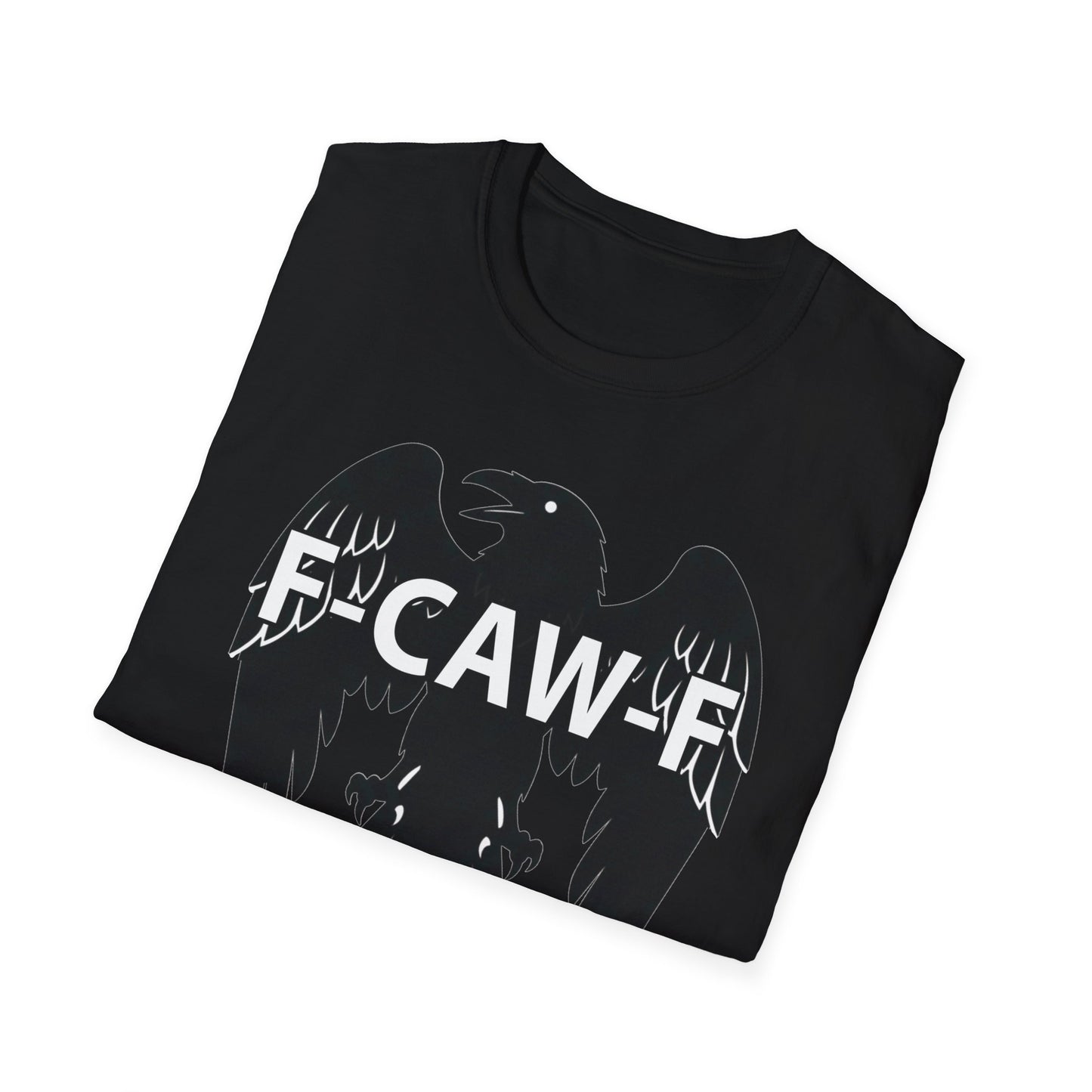 Sarcastic F-Caw-F Raven T-Shirt | Funny Crow Graphic Tee | Gothic Bird Emblem Shirt