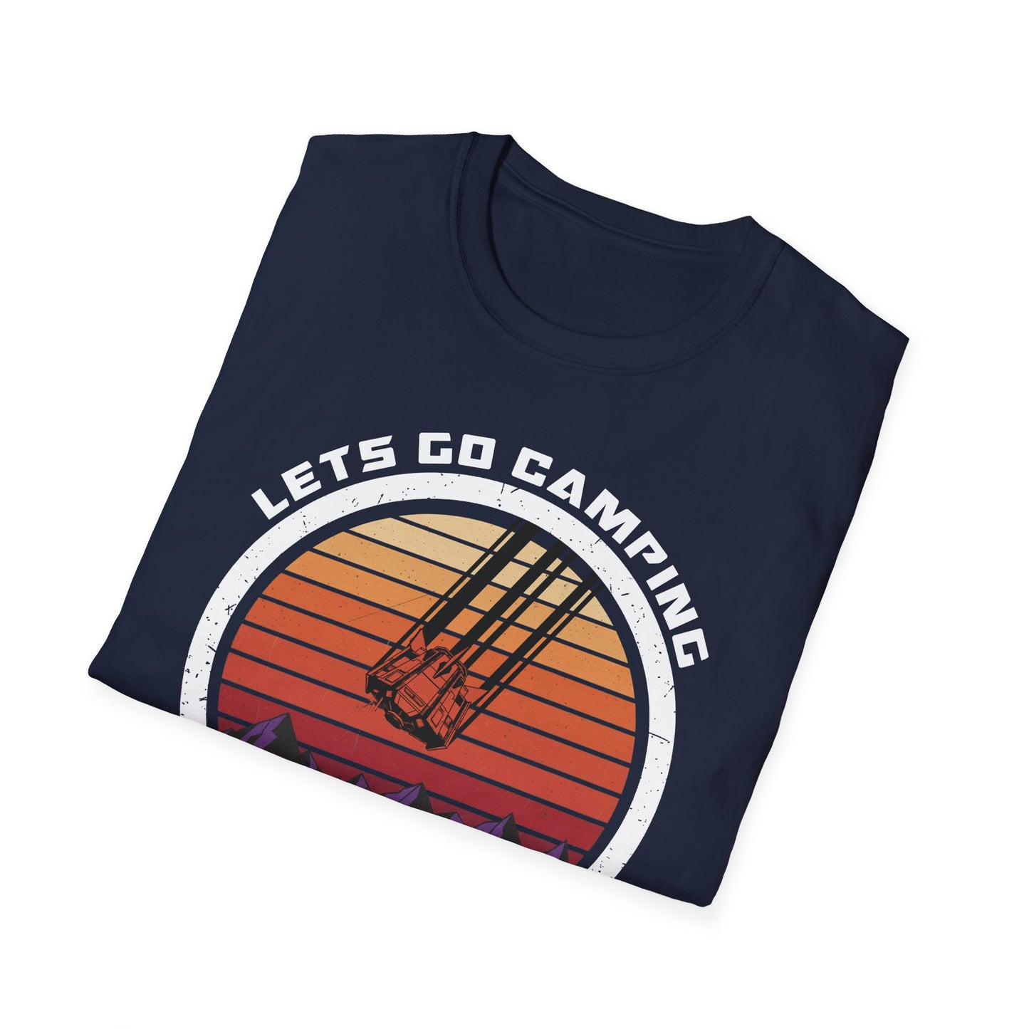 Retro Lets Go Camping Space Drop Pod Unisex T-Shirt