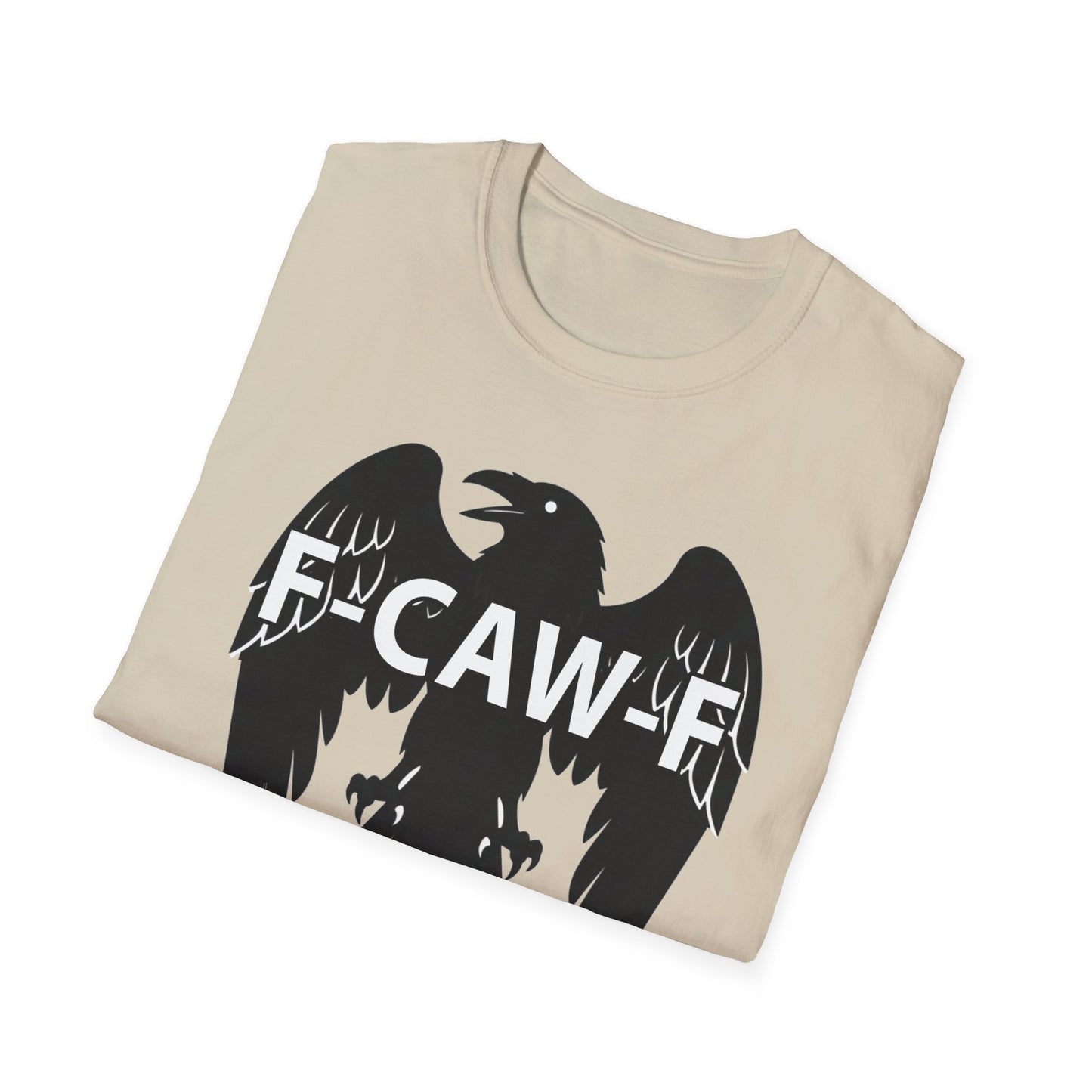 Sarcastic F-Caw-F Raven T-Shirt | Funny Crow Graphic Tee | Gothic Bird Emblem Shirt