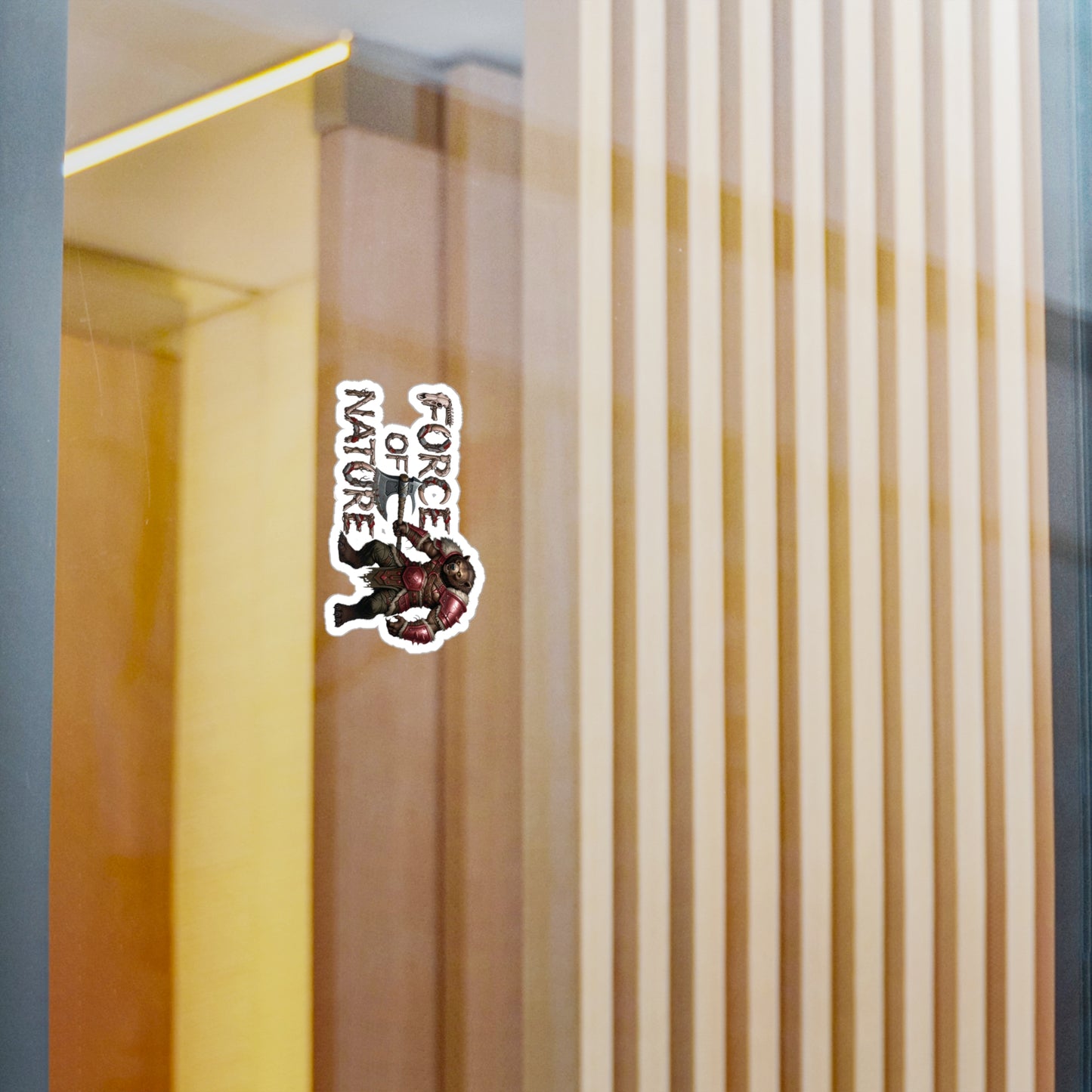 Vinyl Decal Force of Nature Bear Warrior Sticker