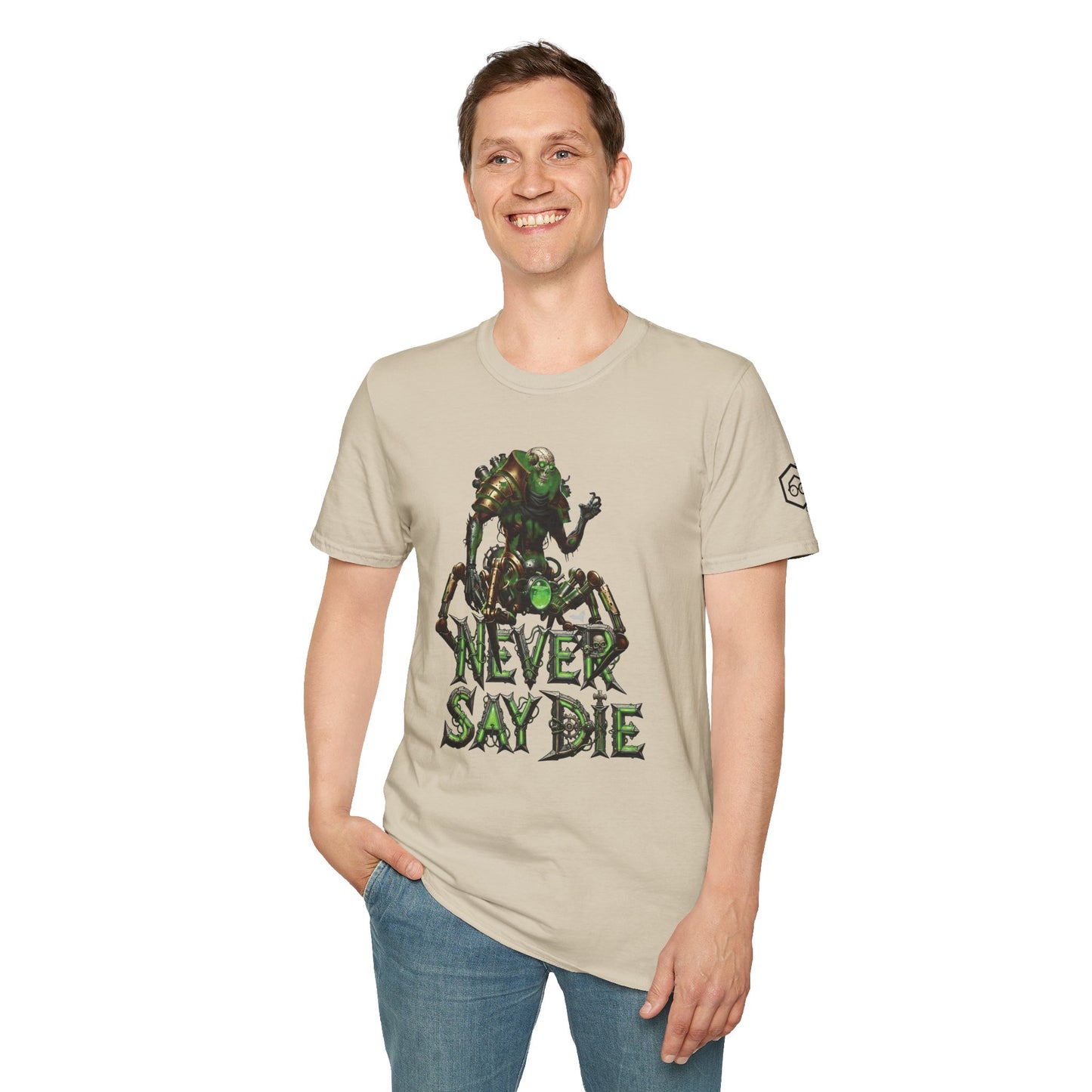 Never Say Die in the Necropolis Funny Dark Sci Fi Wargaming Unisex T-Shirt