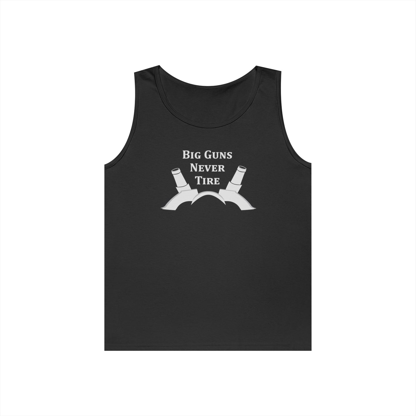 Only In Death - Unisex Cotton Tank Top - Big Guns Never Tire, Funny Gift for Gym Lovers, Wargamers, Miniature Wargaming, Summer Wear, Workout Apparel, Casual Tank