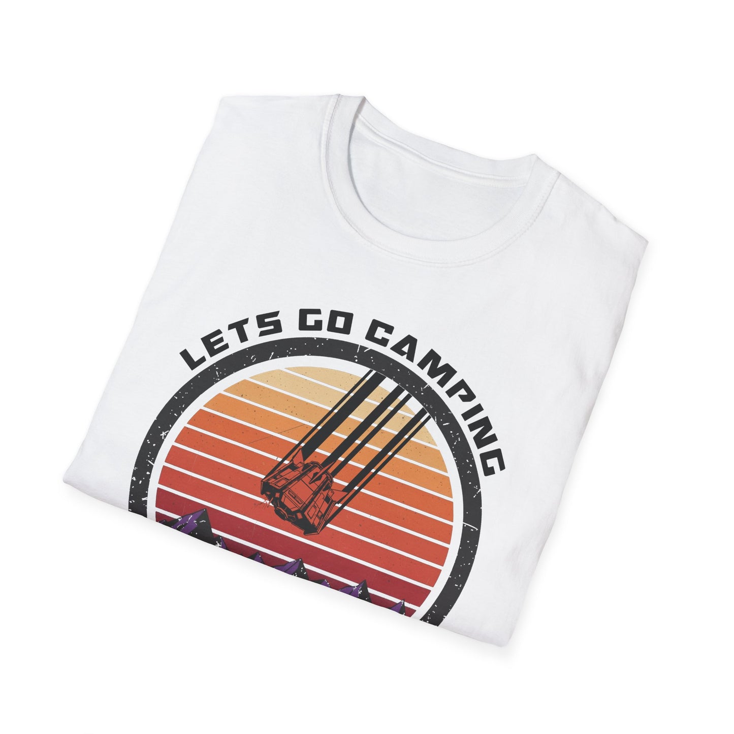 Retro Lets Go Camping Space Drop Pod Unisex T-Shirt
