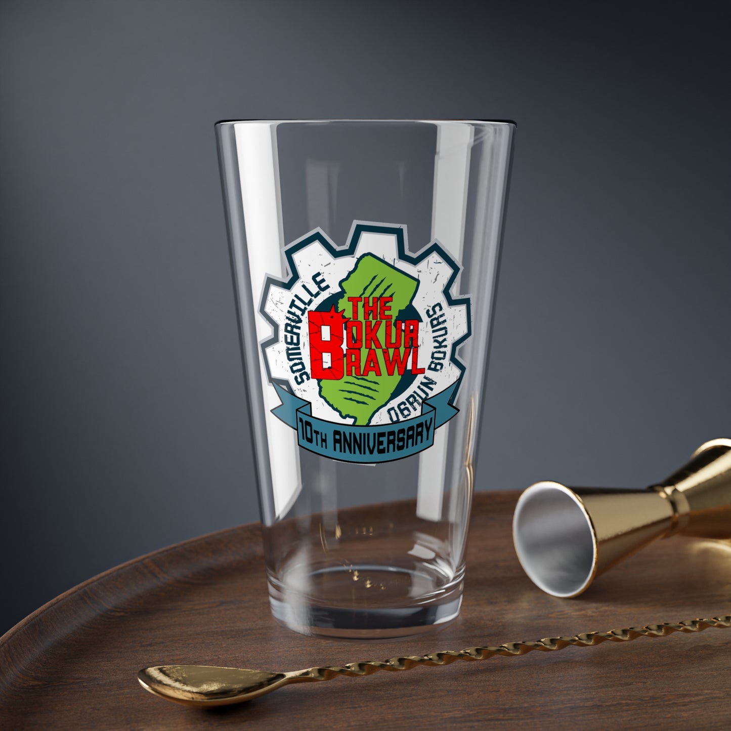 Bokur Brawl 10th Anniversary Pint Glass