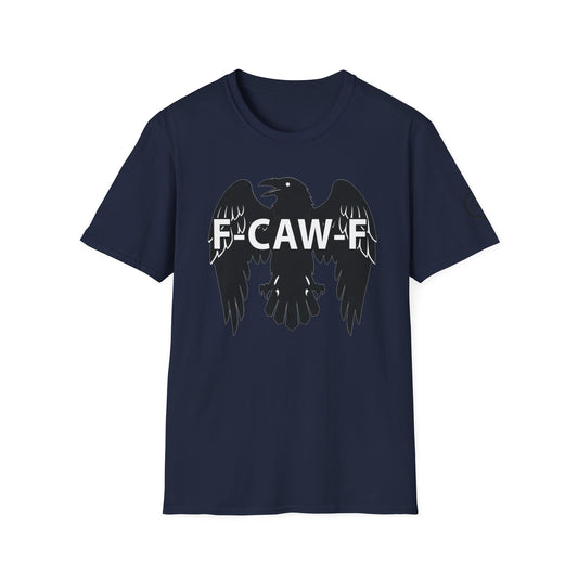 Sarcastic F-Caw-F Raven T-Shirt | Funny Crow Graphic Tee | Gothic Bird Emblem Shirt