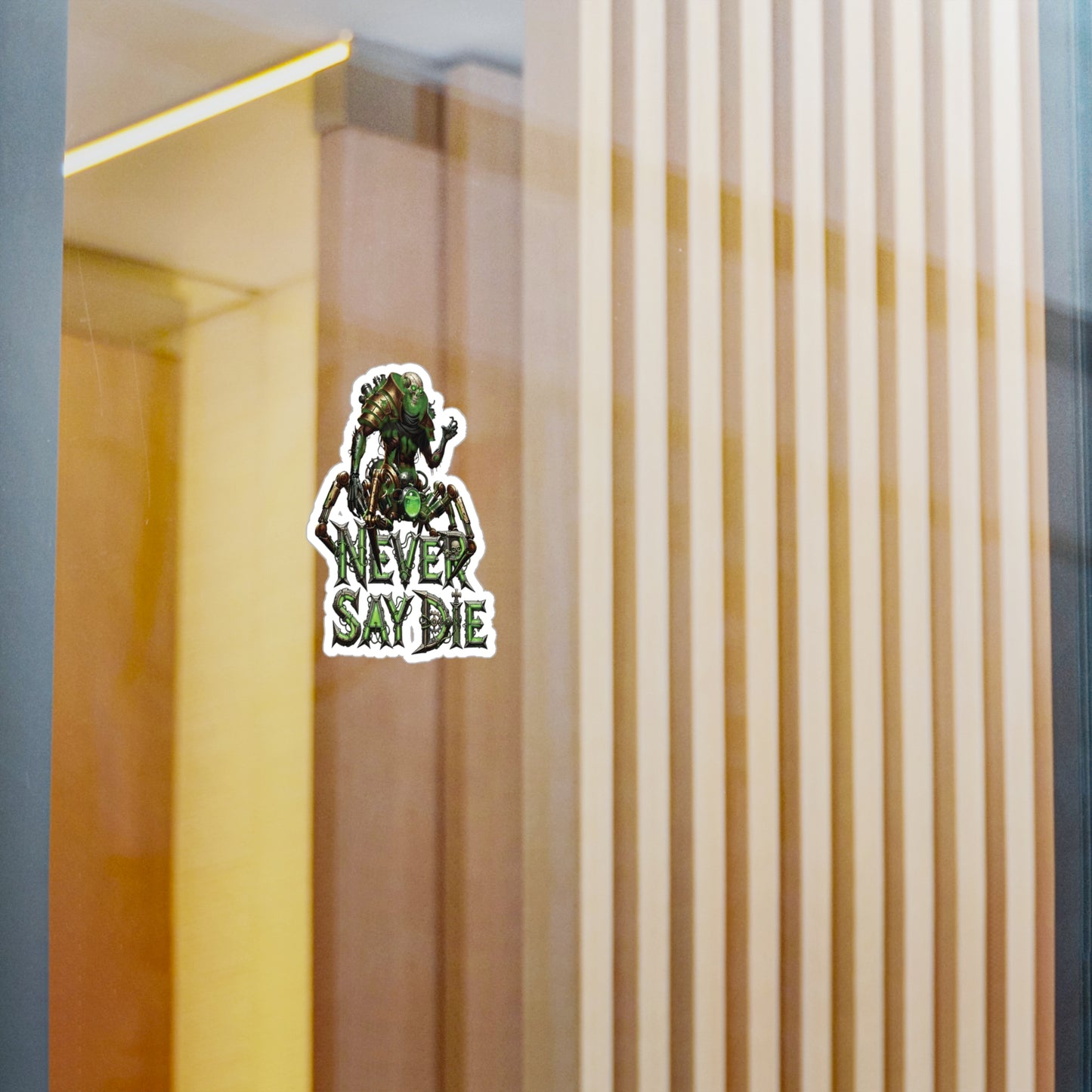 Vinyl Decal Never Say Die Necro Spider Sticker