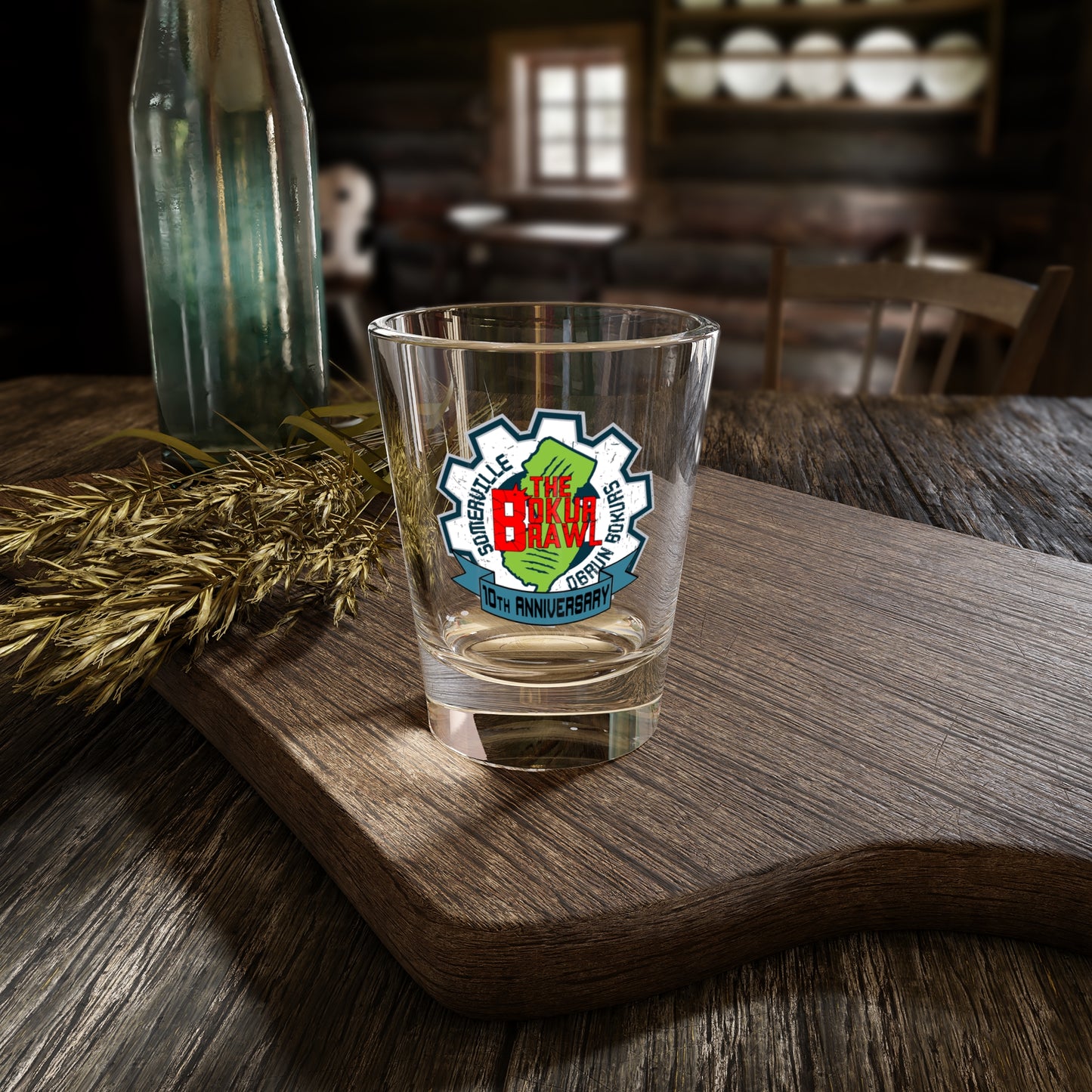 Bokur Brawl 10th Anniversary Shot Glass