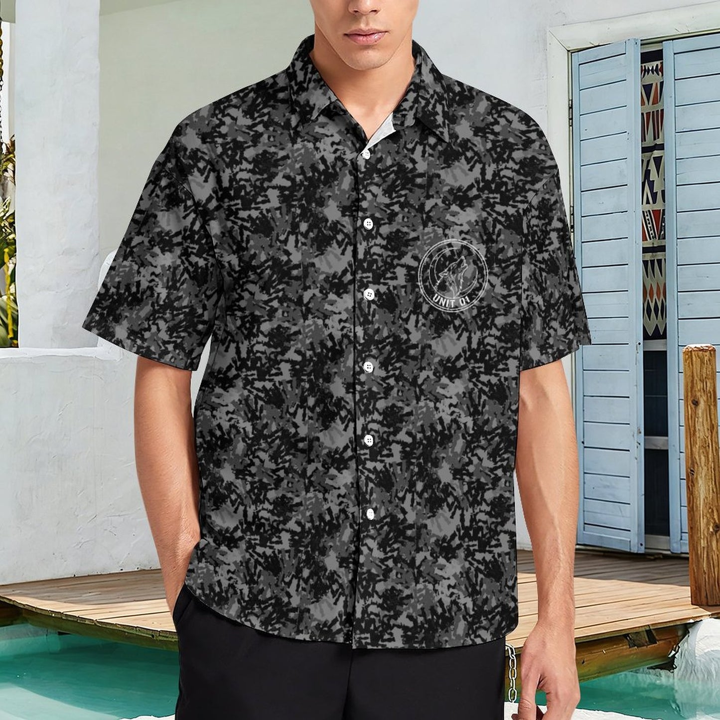 Covert Mech Camo Button-Up - Mercenary Command