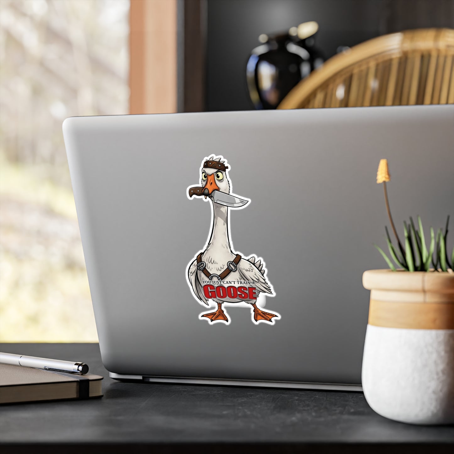 Ungovernable Goose, UnTrainable Goose, Train Your Goose Vinyl Decals, Humorous Stickers for Laptops, Water Bottles, Home Decor, Quirky Gifts