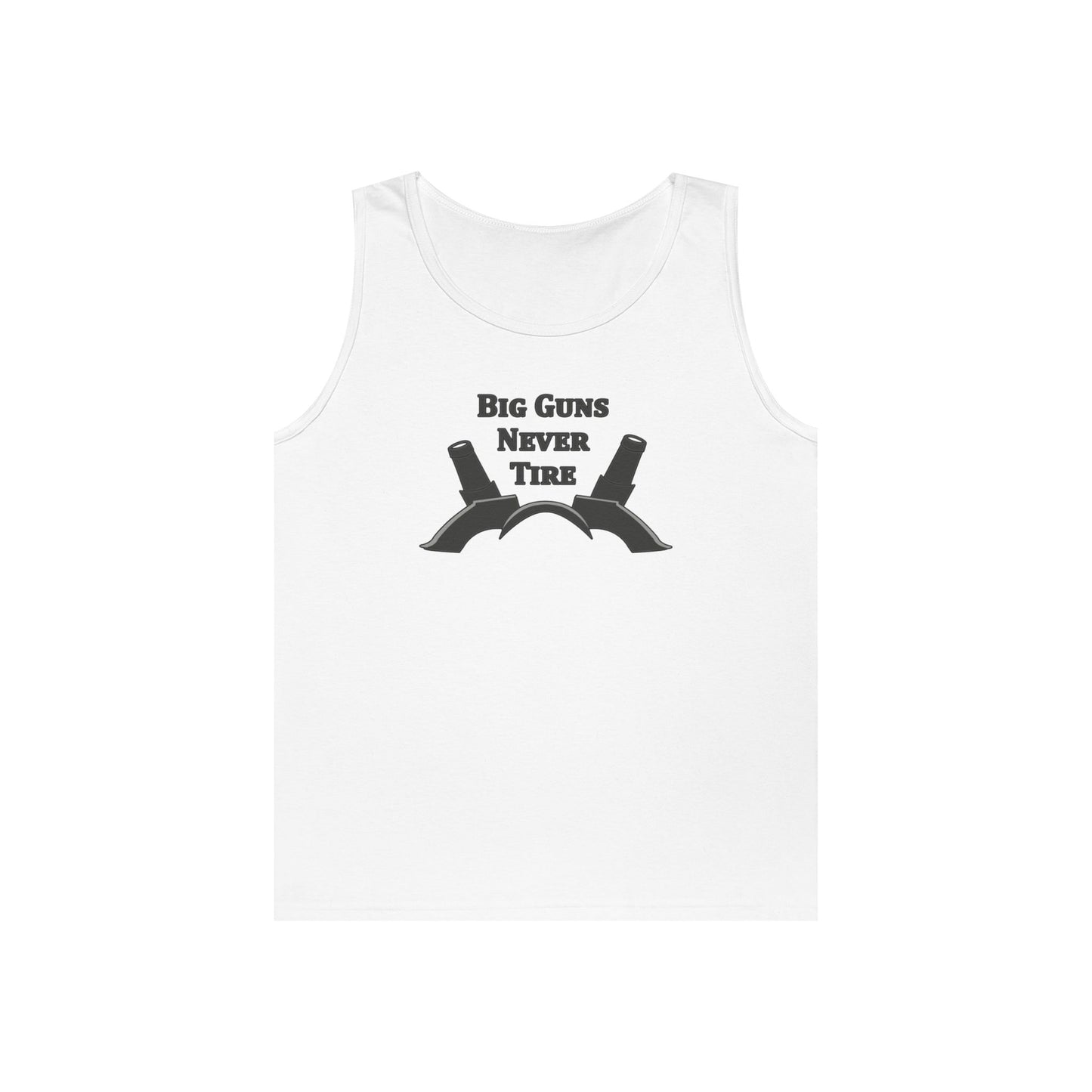 Only In Death - Unisex Cotton Tank Top - Big Guns Never Tire, Funny Gift for Gym Lovers, Wargamers, Miniature Wargaming, Summer Wear, Workout Apparel, Casual Tank