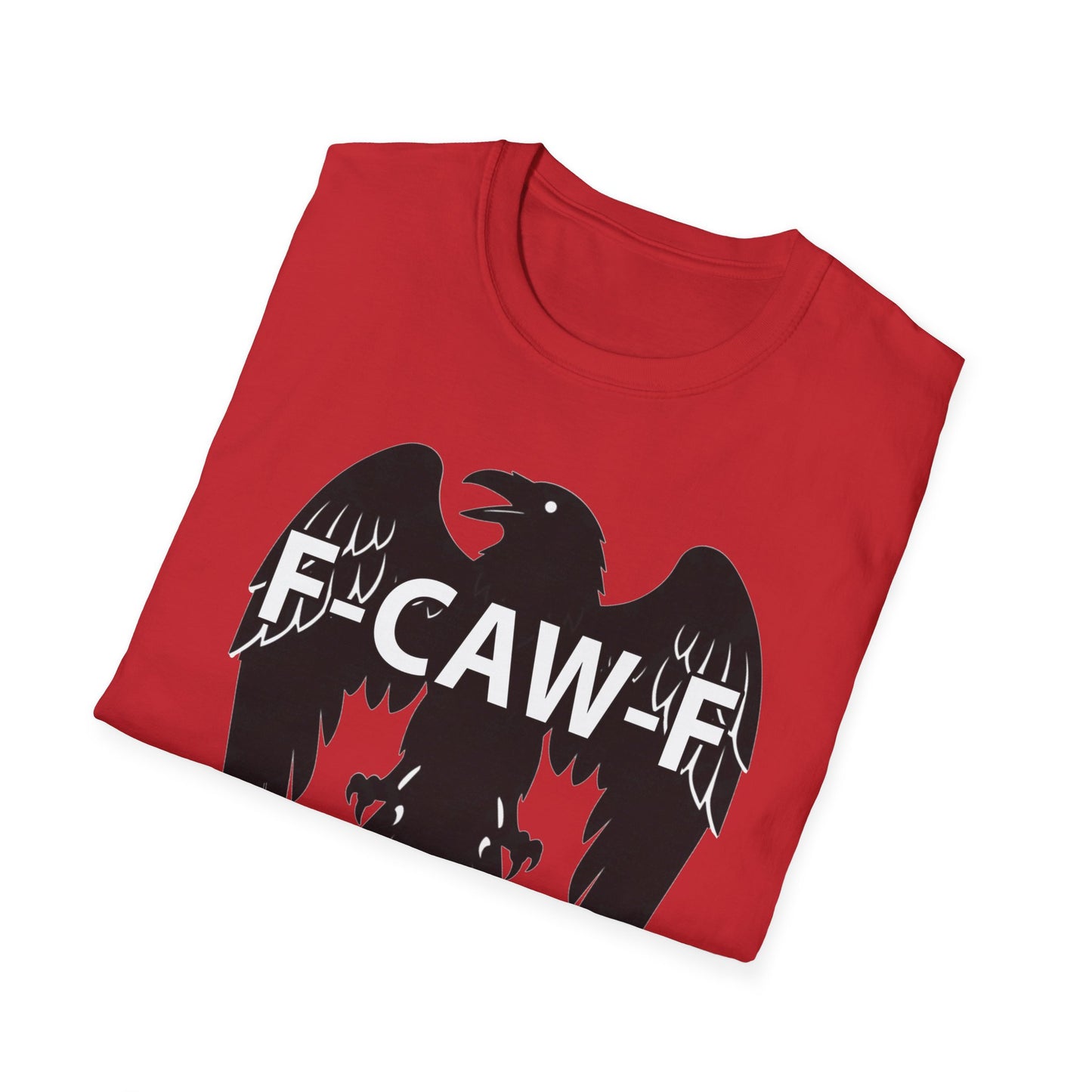 Sarcastic F-Caw-F Raven T-Shirt | Funny Crow Graphic Tee | Gothic Bird Emblem Shirt