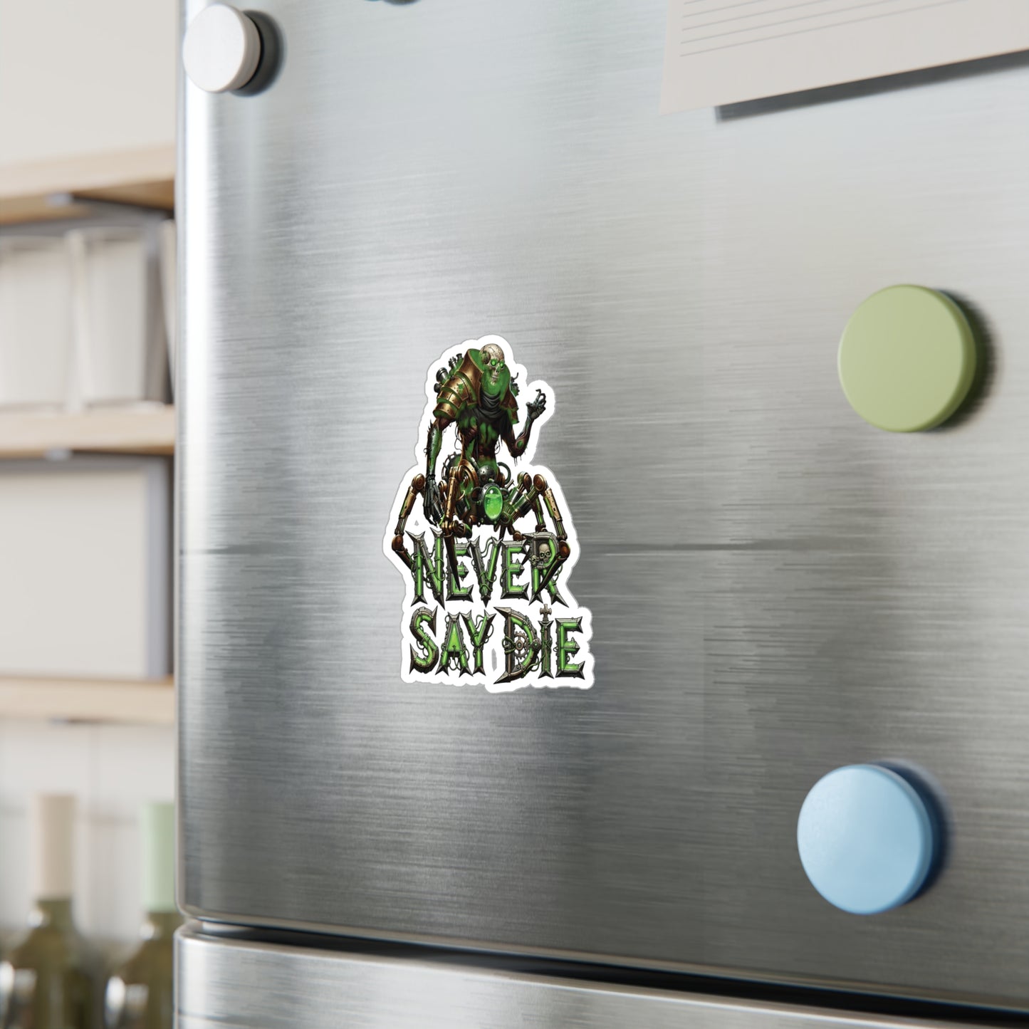 Vinyl Decal Never Say Die Necro Spider Sticker