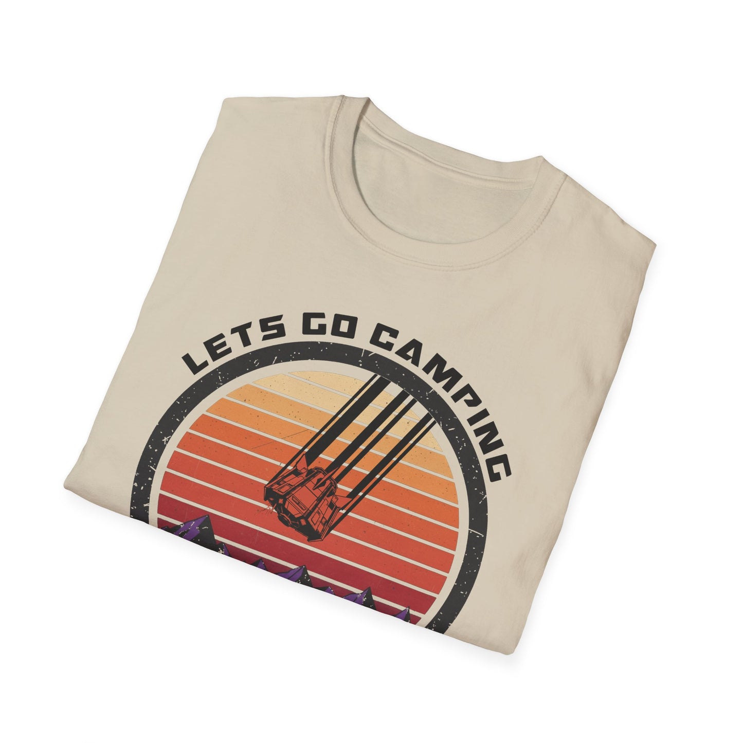 Retro Lets Go Camping Space Drop Pod Unisex T-Shirt