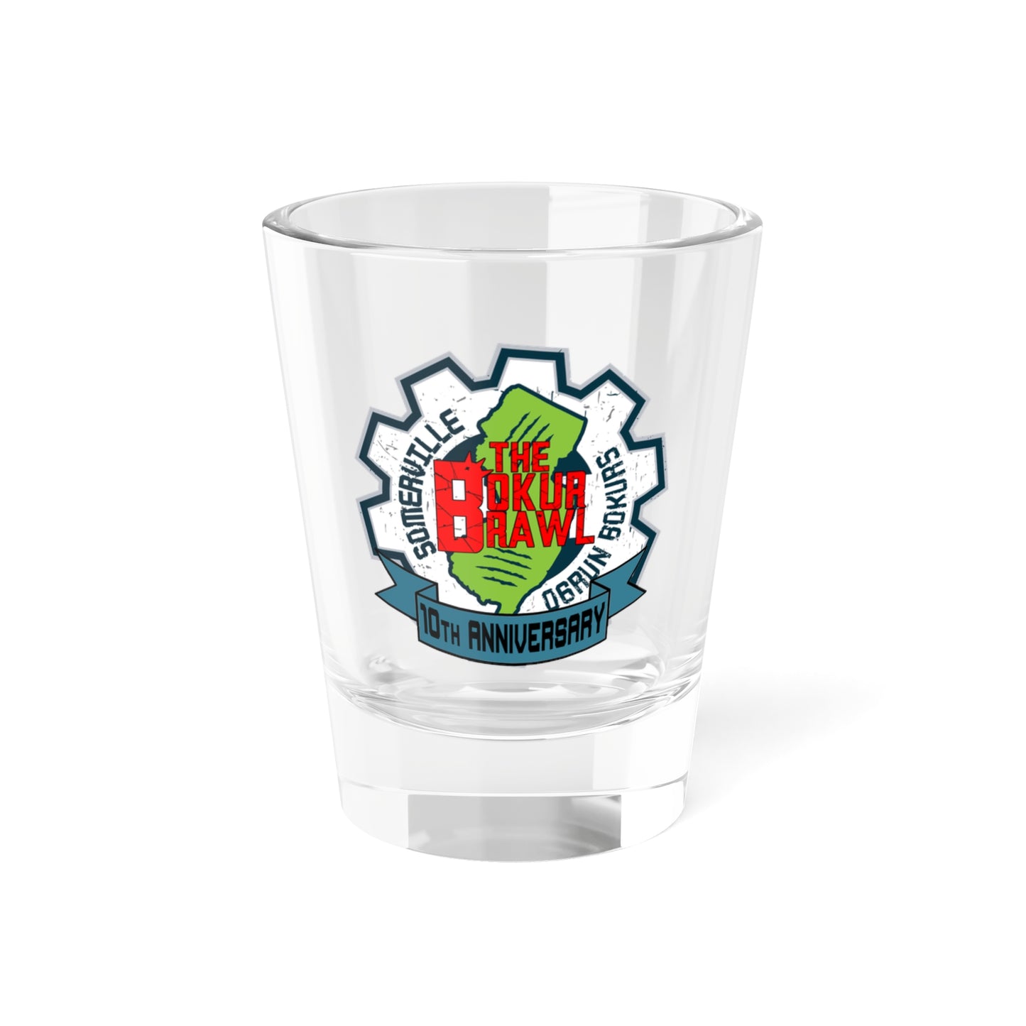 Bokur Brawl 10th Anniversary Shot Glass