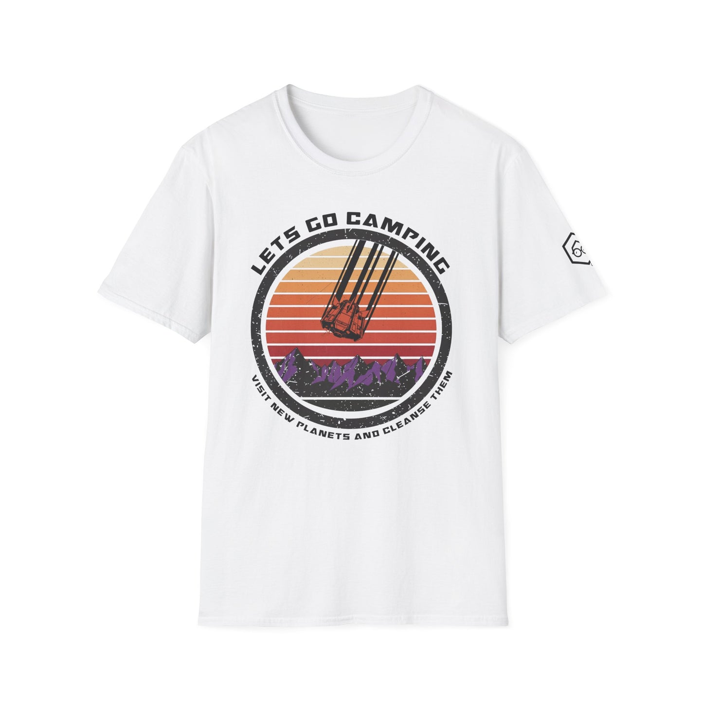 Retro Lets Go Camping Space Drop Pod Unisex T-Shirt