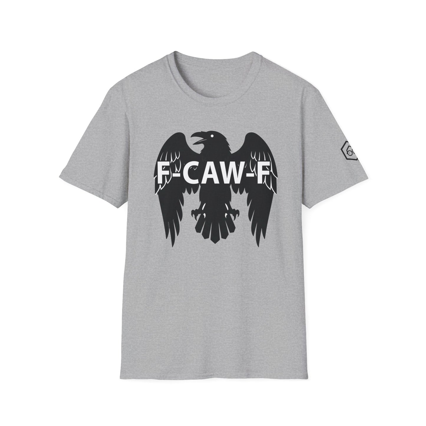 Sarcastic F-Caw-F Raven T-Shirt | Funny Crow Graphic Tee | Gothic Bird Emblem Shirt