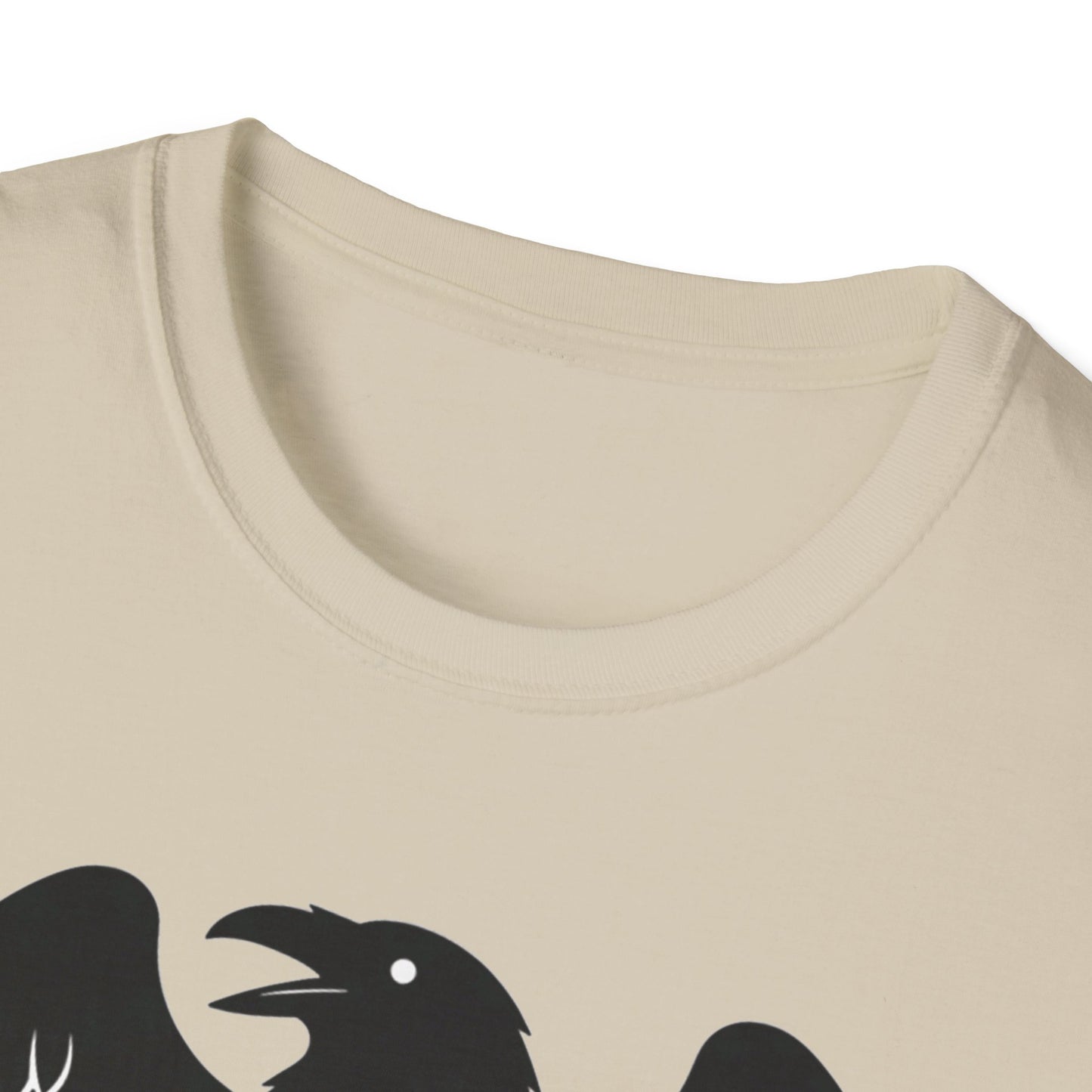 Sarcastic F-Caw-F Raven T-Shirt | Funny Crow Graphic Tee | Gothic Bird Emblem Shirt