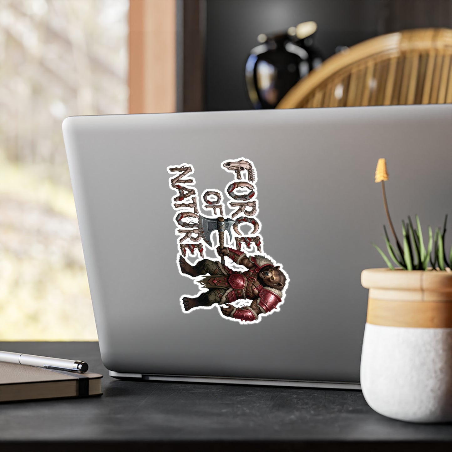 Vinyl Decal Force of Nature Bear Warrior Sticker