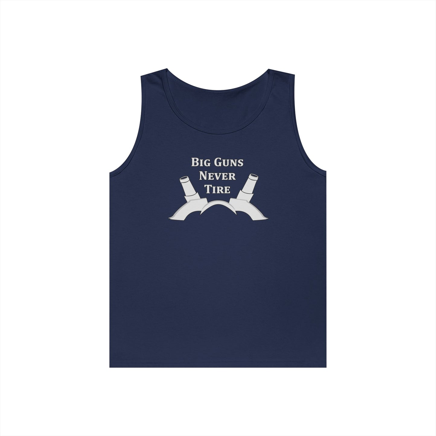 Only In Death - Unisex Cotton Tank Top - Big Guns Never Tire, Funny Gift for Gym Lovers, Wargamers, Miniature Wargaming, Summer Wear, Workout Apparel, Casual Tank