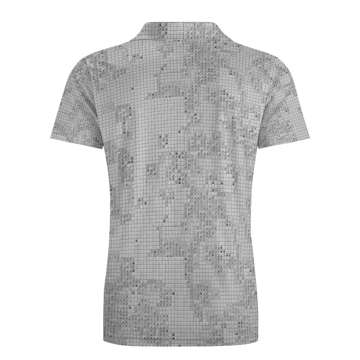 "Endless Grid" Subdued Minesweeper All-Over Print Polo Shirt