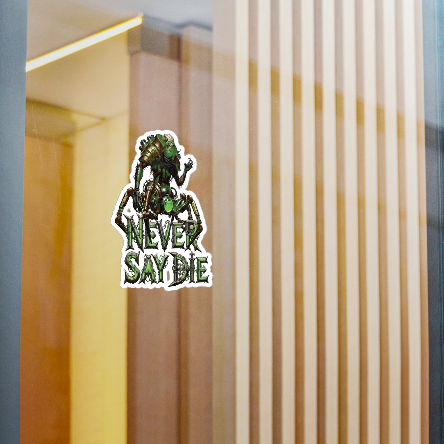 Vinyl Decal Never Say Die Necro Spider Sticker