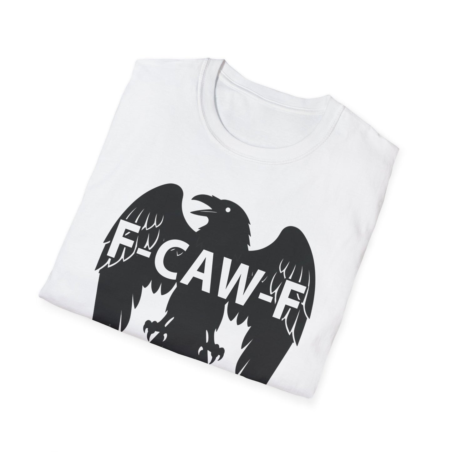 Sarcastic F-Caw-F Raven T-Shirt | Funny Crow Graphic Tee | Gothic Bird Emblem Shirt