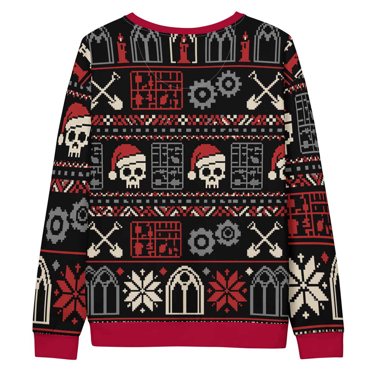 "Deck the Halls with Unpainted Plastic" All-Over Print Holiday Crewneck Sweatshirt