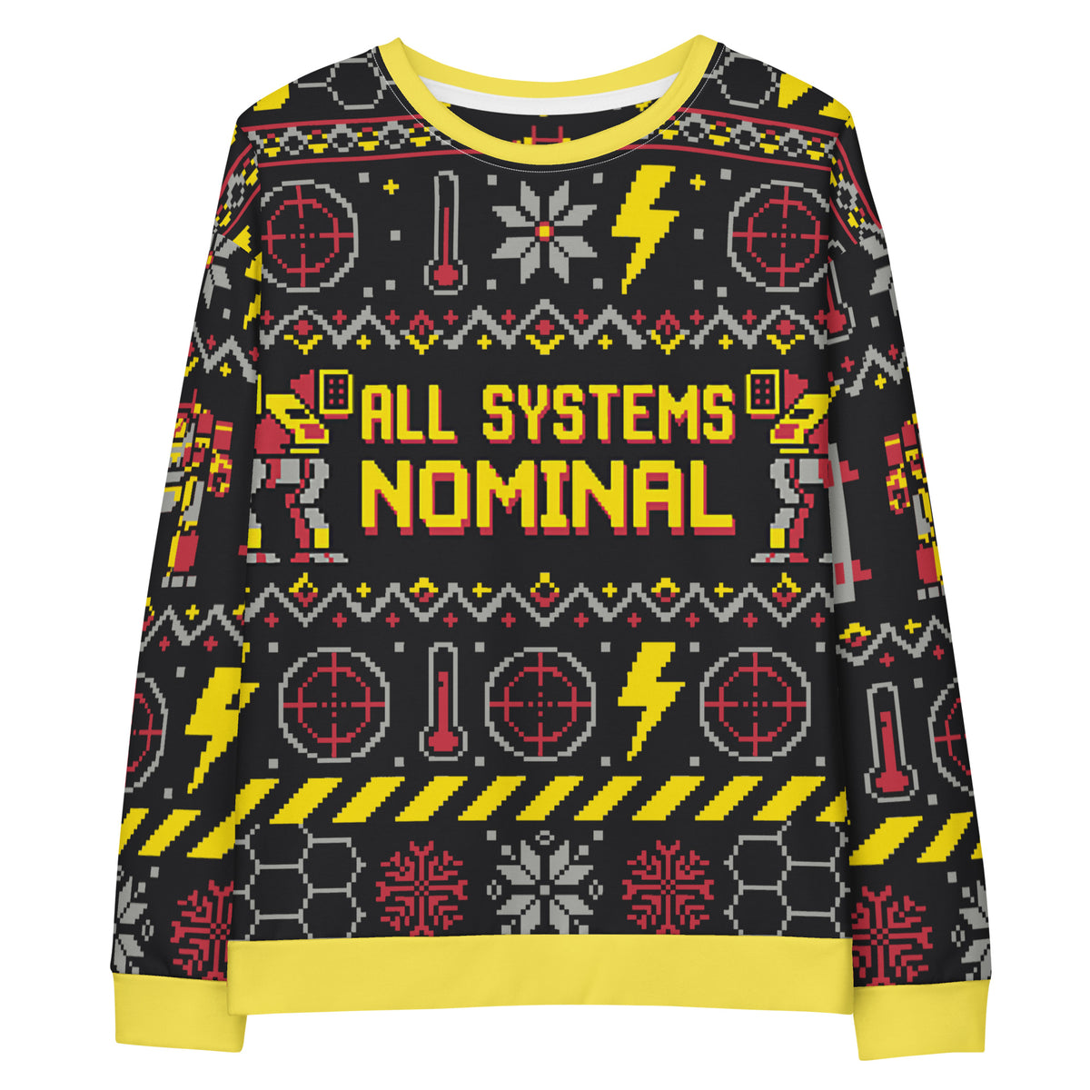 "All Systems Nominal" All-Over Print Holiday Crewneck Sweatshirt