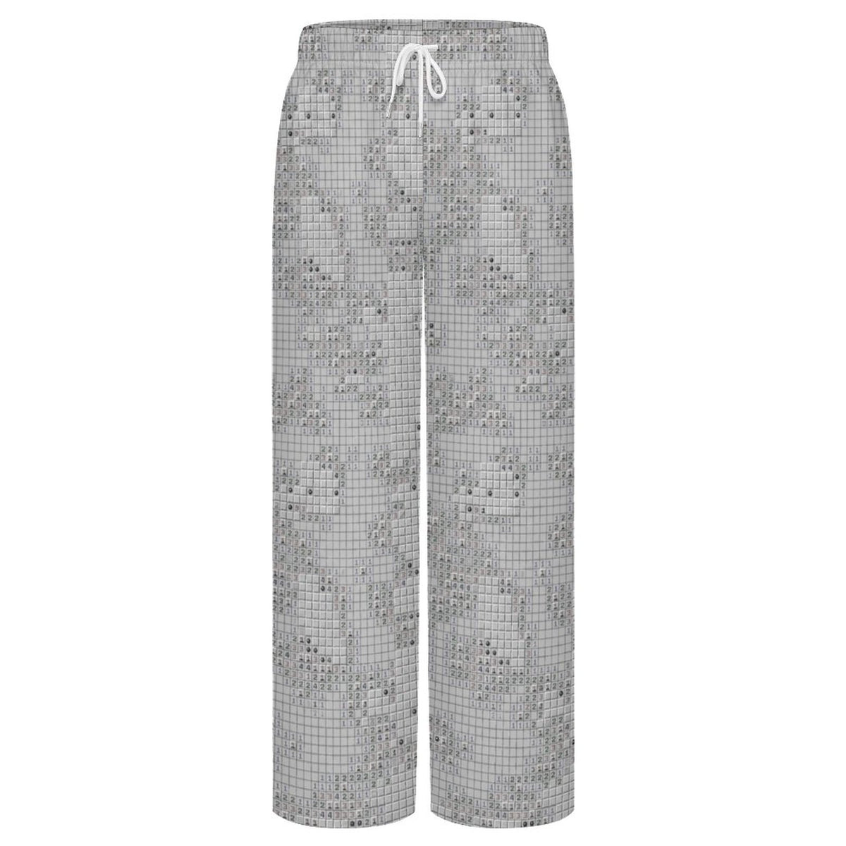 "Endless Grid" Subdued Minesweeper All-Over Print Pajama Pants